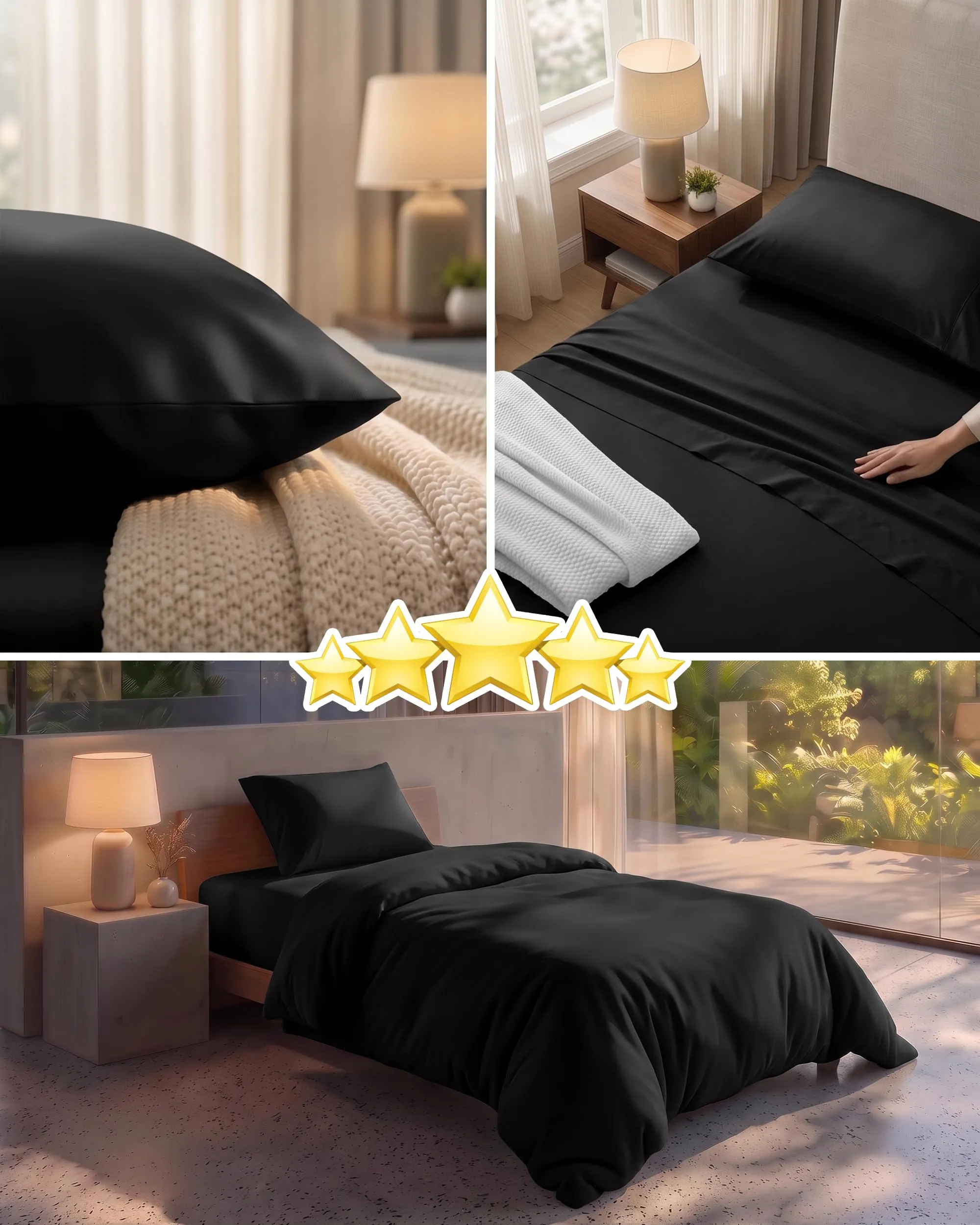 Utopia Bedding Set di lenzuola in microfibra spazzolata, 3 pezzi, tasca profonda 38,1 cm, motivo a frecce, Twin, Bianco - immagine 6
