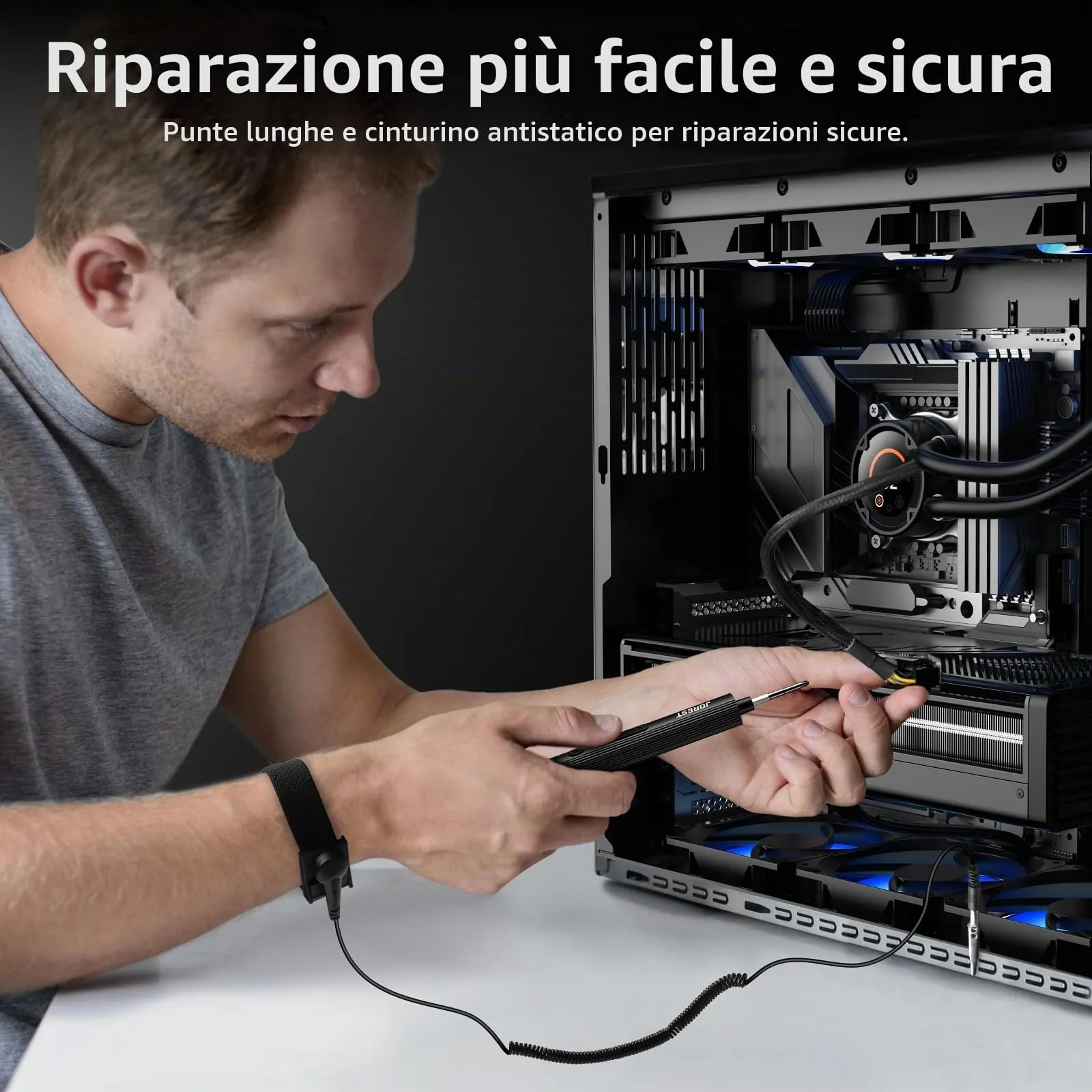Jorest 155 in 1 Set Cacciavite Elettrico di Precisione per iPhone, Macbook, Laptop, PC, Occhiali, Orologio, Switch, PS4, PS5, Xbox - immagine 9
