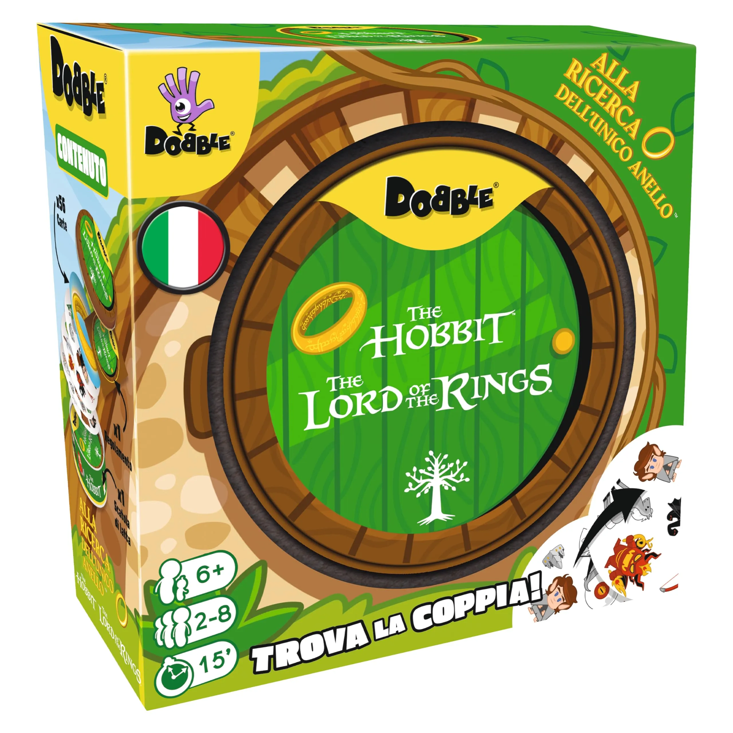 Asmodee Dobble Il Signore degli Anelli Lo Hobbit - Edizione in Italiano - immagine 1