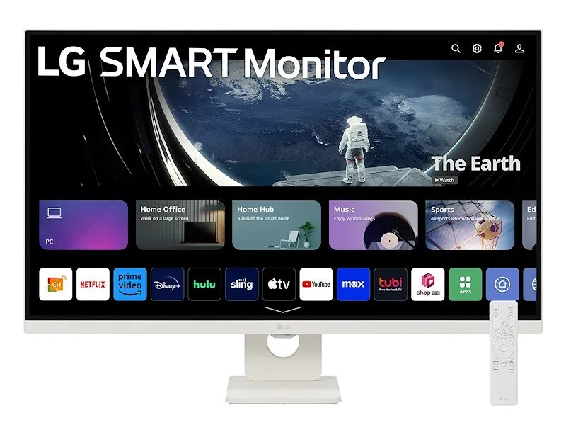 LG 32U721SA Smart Monitor 32" 4K HDR webOS, Wi-Fi, Bluetooth, AirPlay, USB-C 65W, Bianco - immagine 1