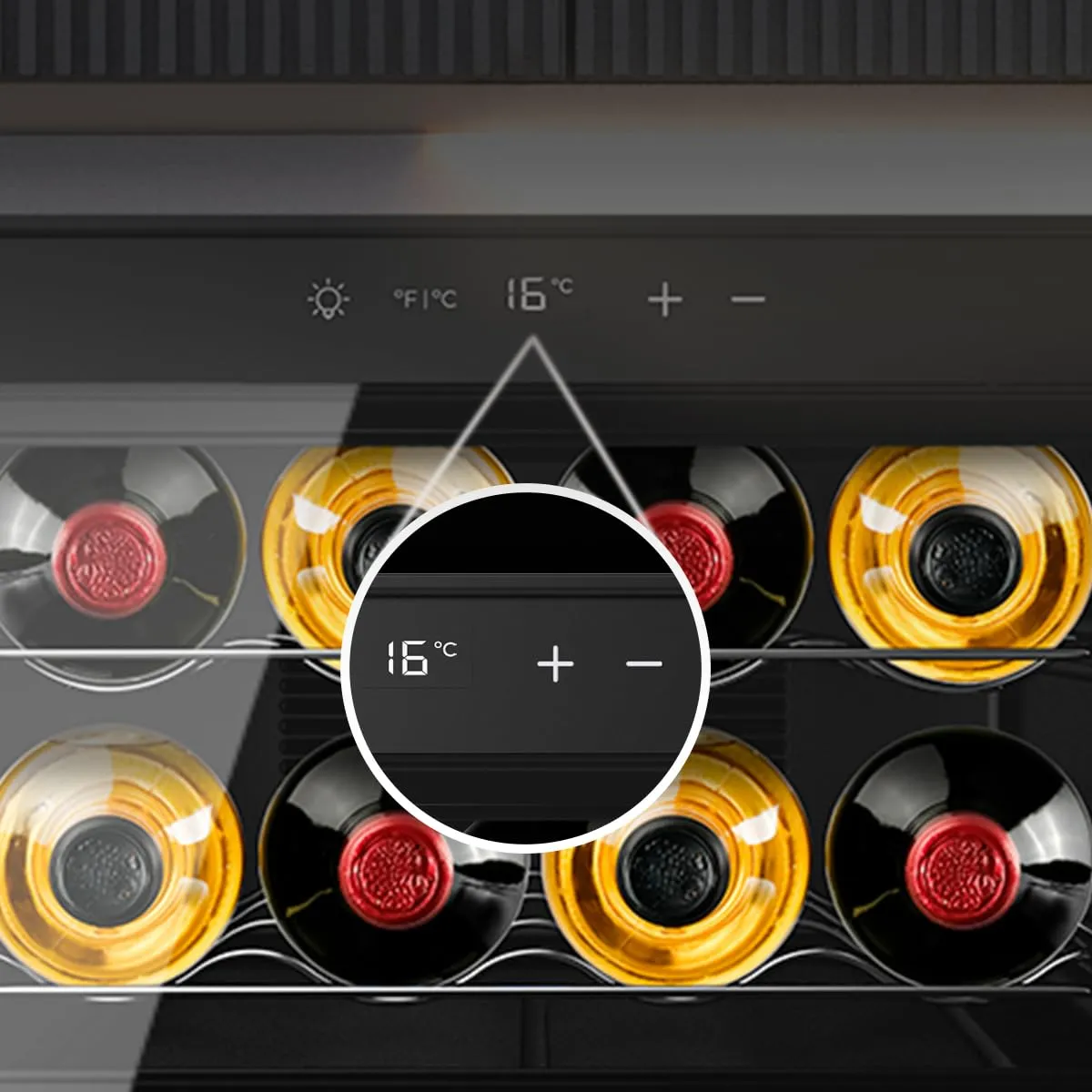 Cecotec Bolero GrandSommelier 800H CoolCrystal E Cantina per vino, 8 bottiglie, Nero - immagine 4