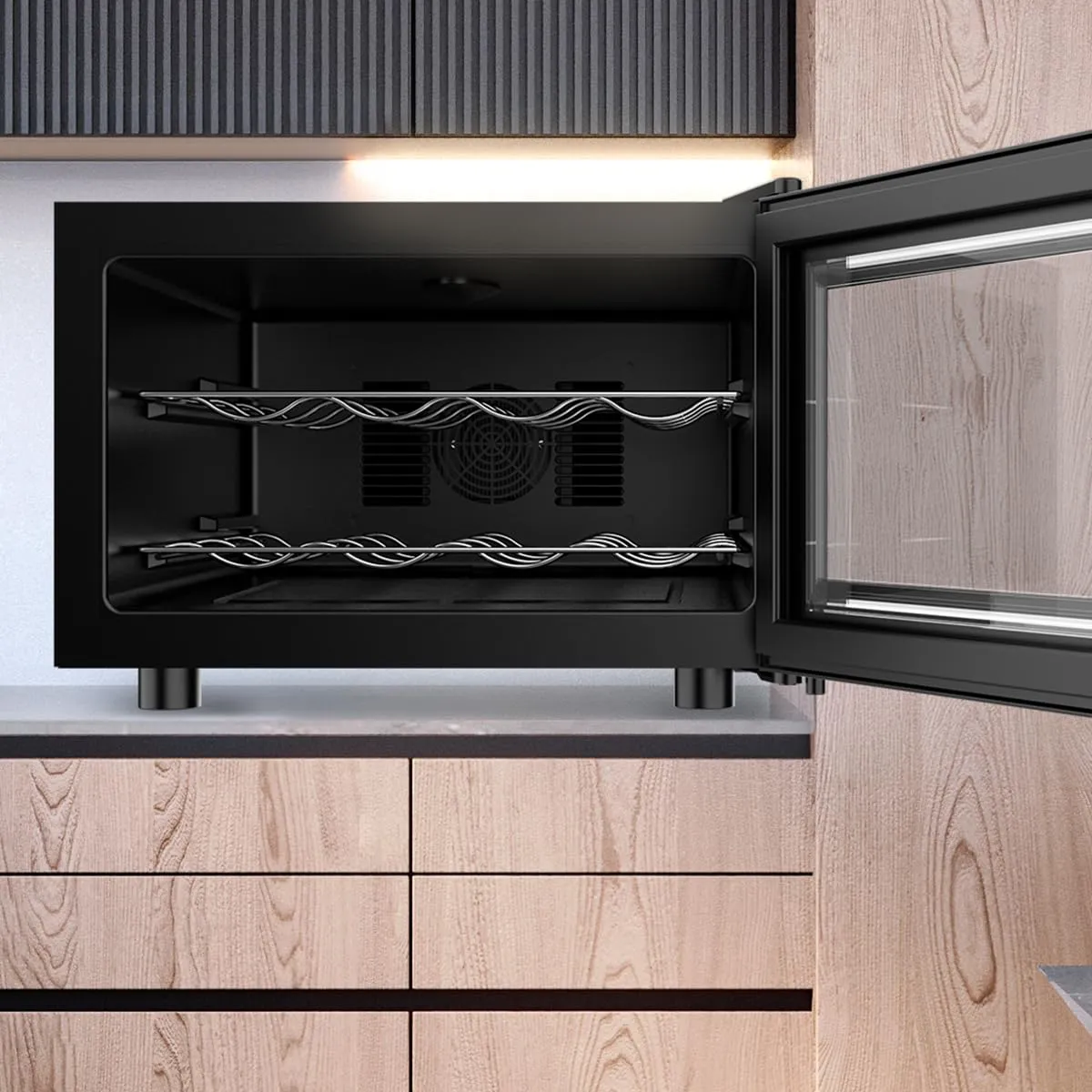 Cecotec Bolero GrandSommelier 800H CoolCrystal E Cantina per vino, 8 bottiglie, Nero - immagine 5