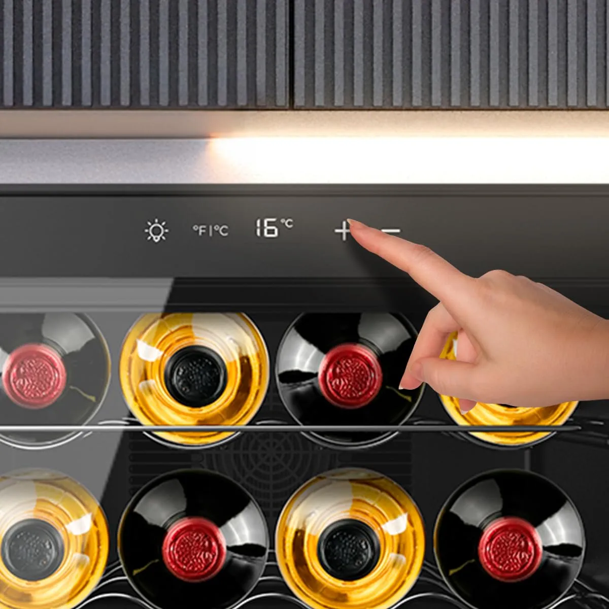Cecotec Bolero GrandSommelier 800H CoolCrystal E Cantina per vino, 8 bottiglie, Nero - immagine 6