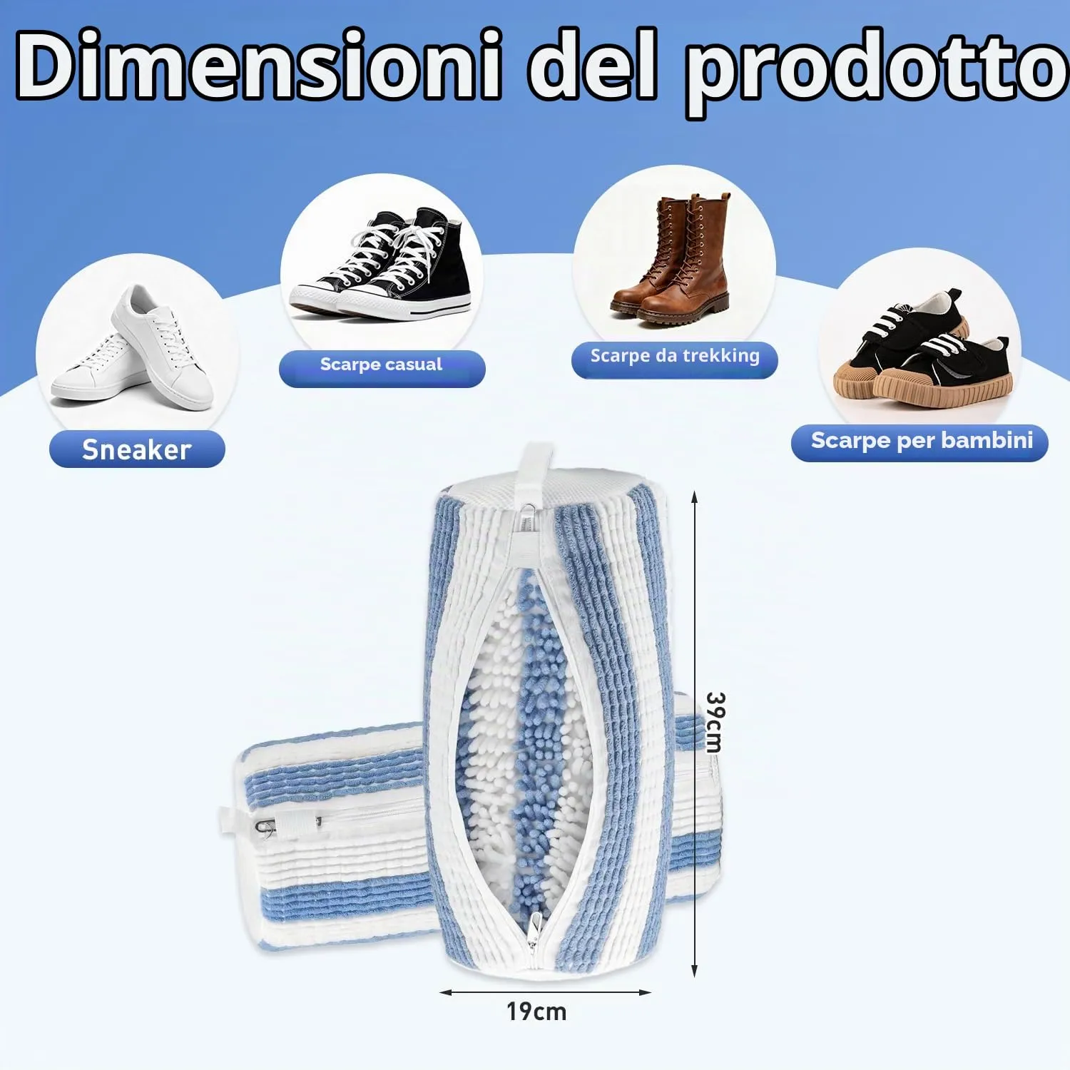 YTUGIL Sacchetto per Lavare Scarpe in Lavatrice, 2 Pezzi - immagine 2