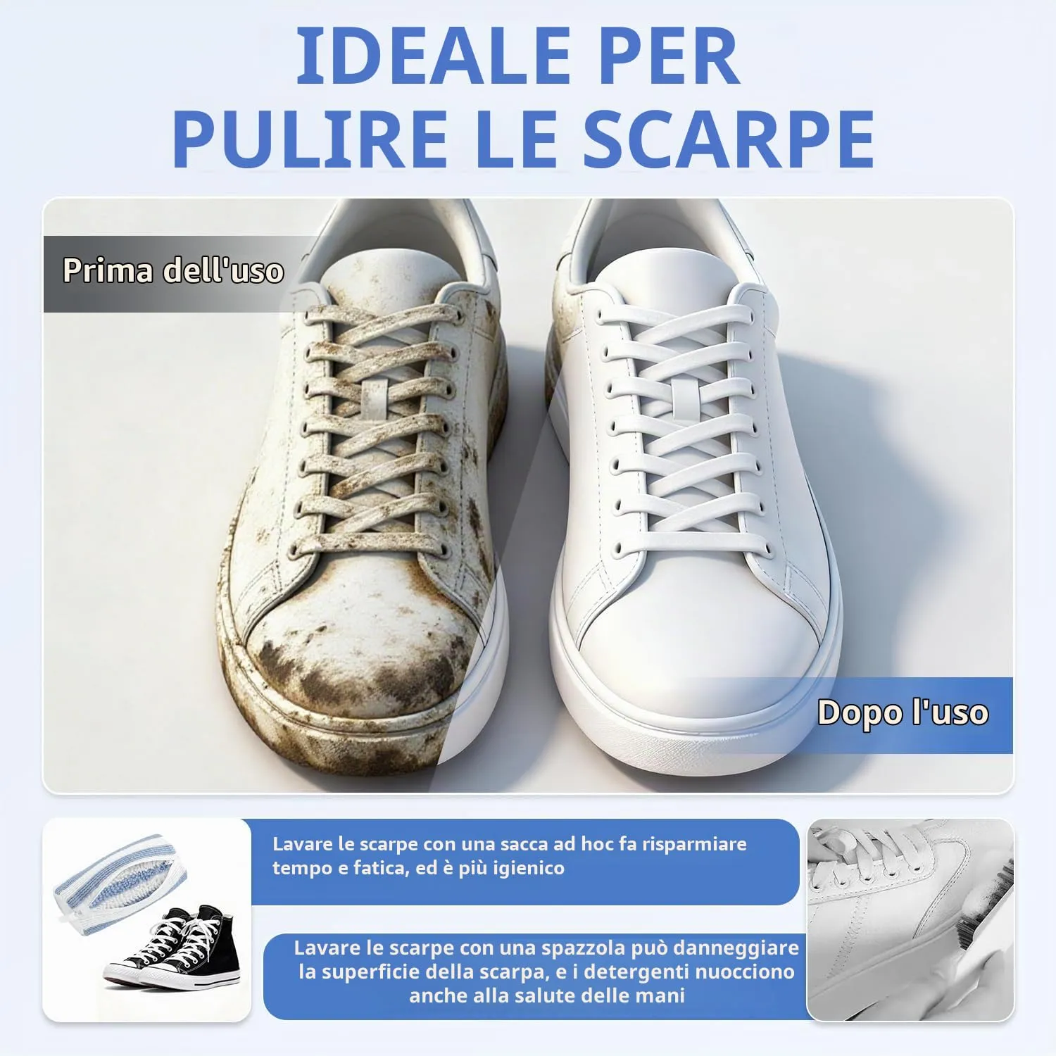 YTUGIL Sacchetto per Lavare Scarpe in Lavatrice, 2 Pezzi - immagine 4