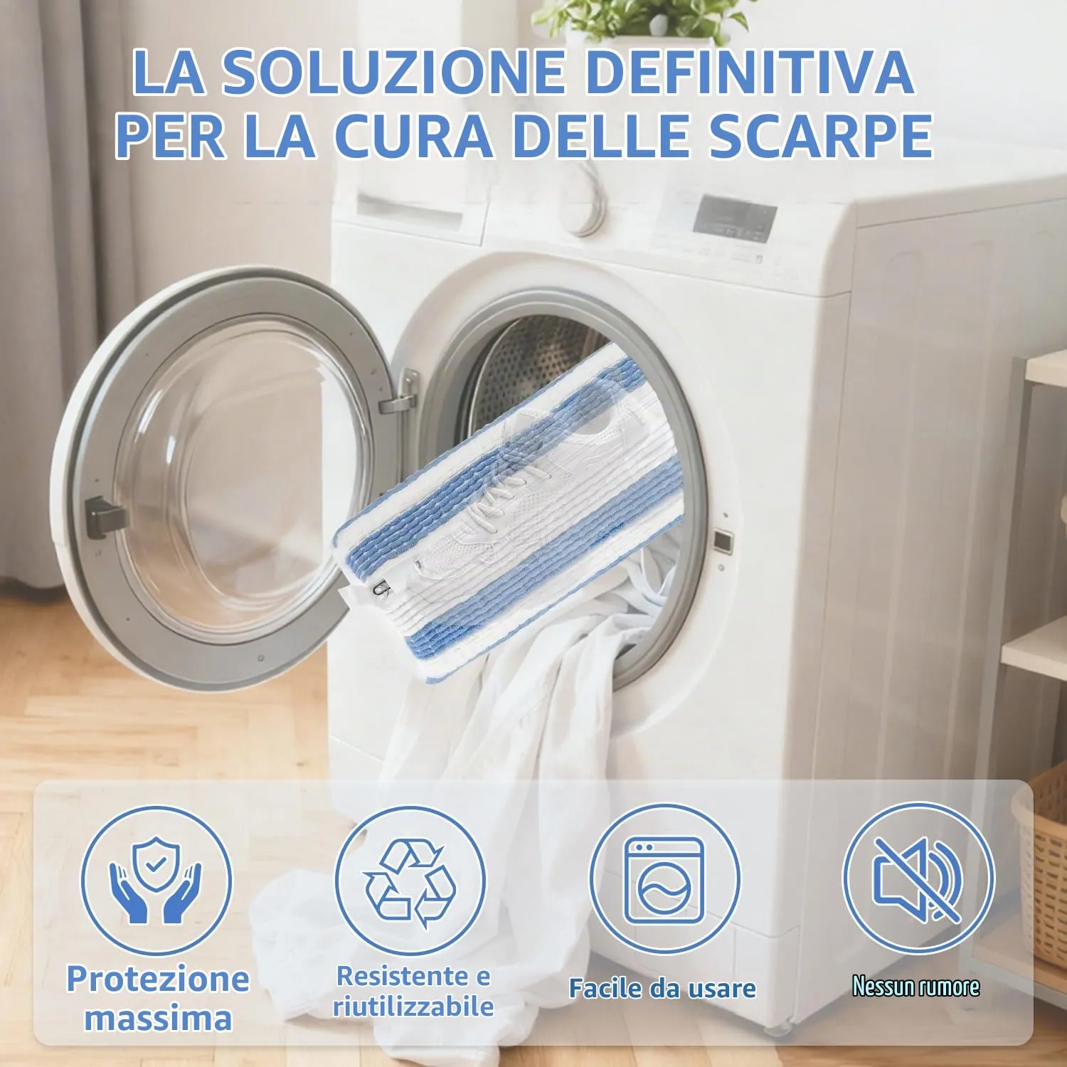 YTUGIL Sacchetto per Lavare Scarpe in Lavatrice, 2 Pezzi - immagine 5