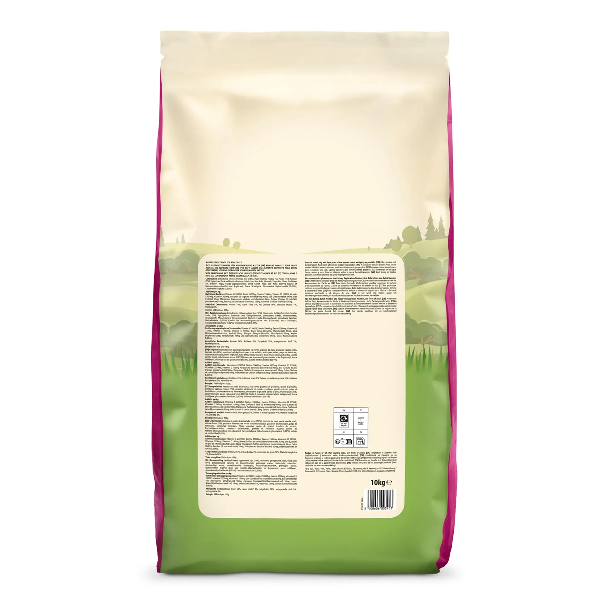 by Amazon Complete Dry Cat Food with Salmon and Rice, 10kg - immagine 8