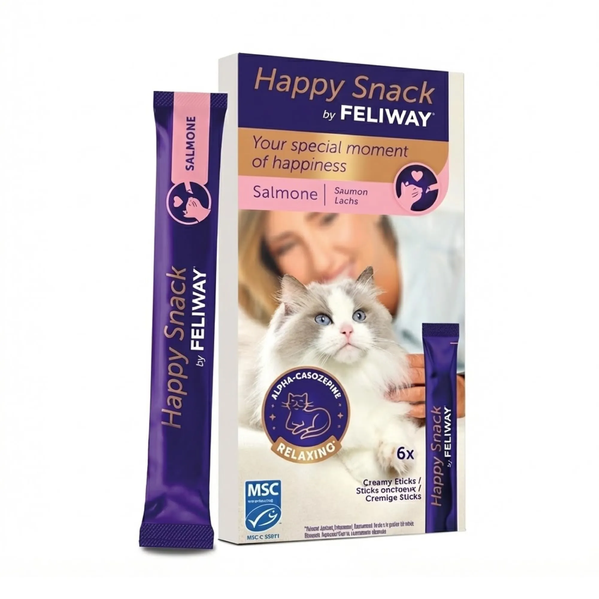 FELIWAY Happy Snack Gustosi Snack Calmanti per Gatti, 6 Stick - immagine 1