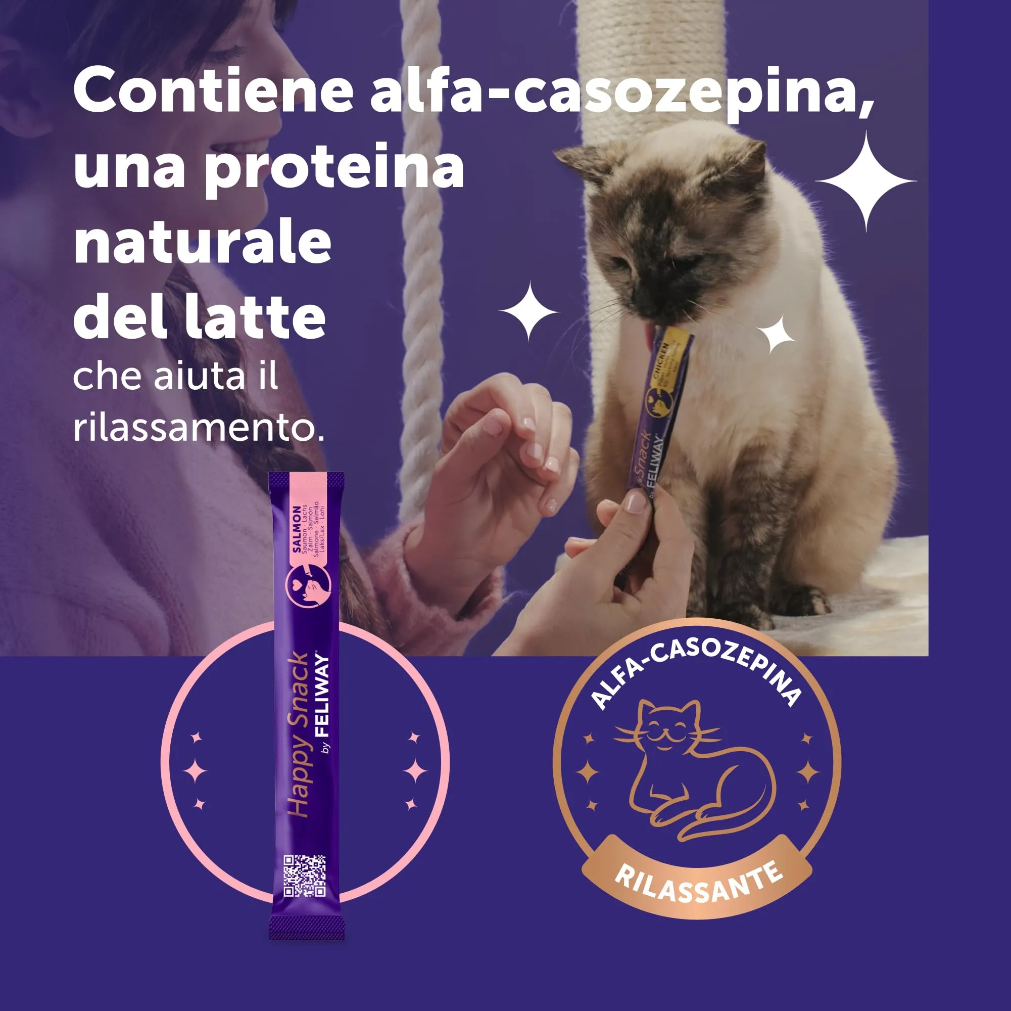 Feliway Happy Snack Gustosi Snack Calmanti per Gatti, 24 Stick - immagine 3