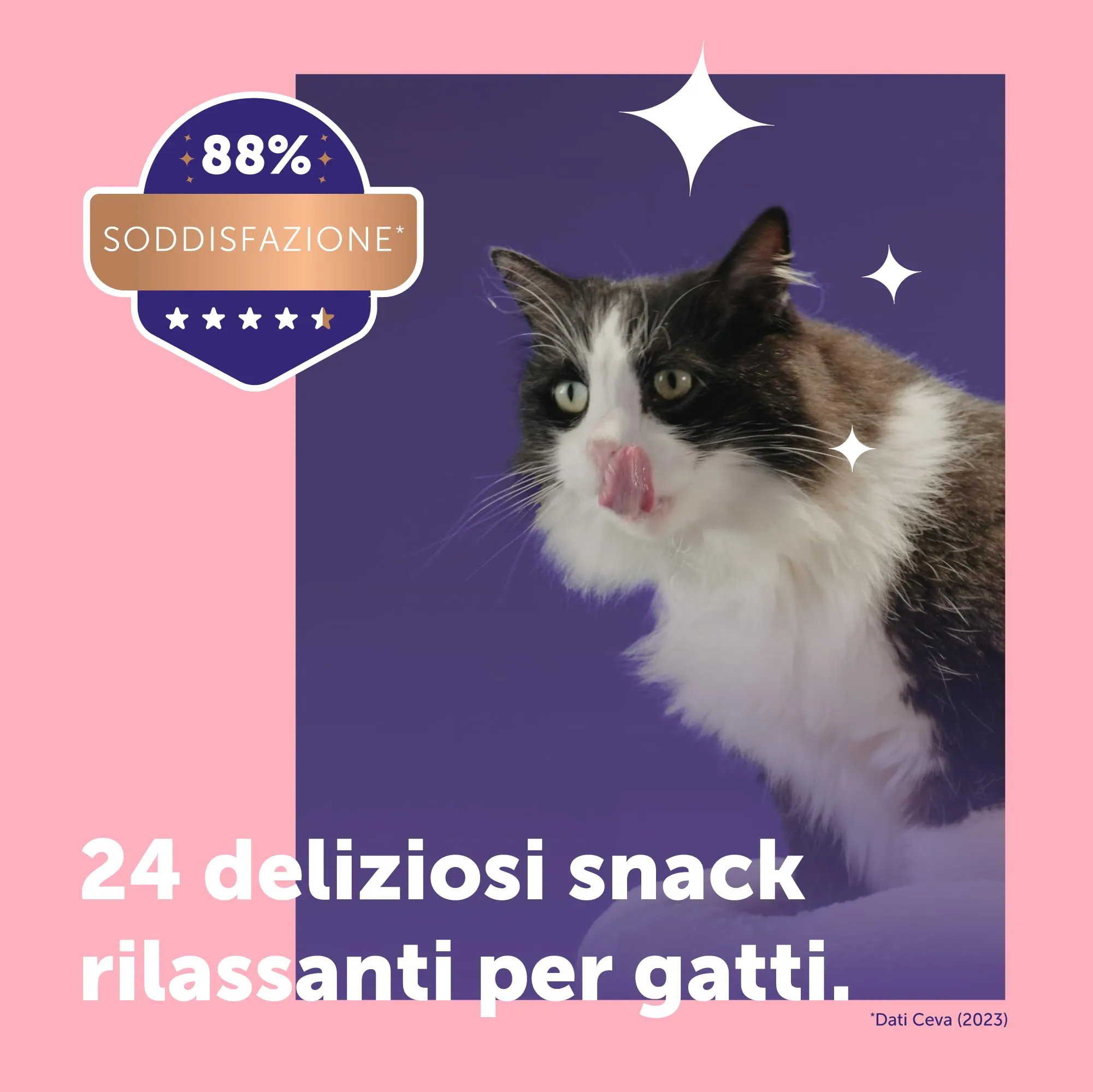 Feliway Happy Snack Gustosi Snack Calmanti per Gatti, 24 Stick - immagine 4