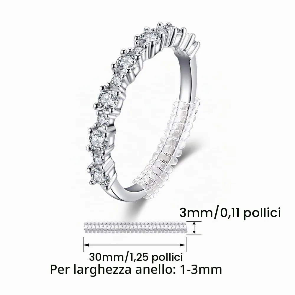 JewelryPalace Anello da donna in argento sterling 925 mezza eternità con diamante simulato, taglia 8 - immagine 5