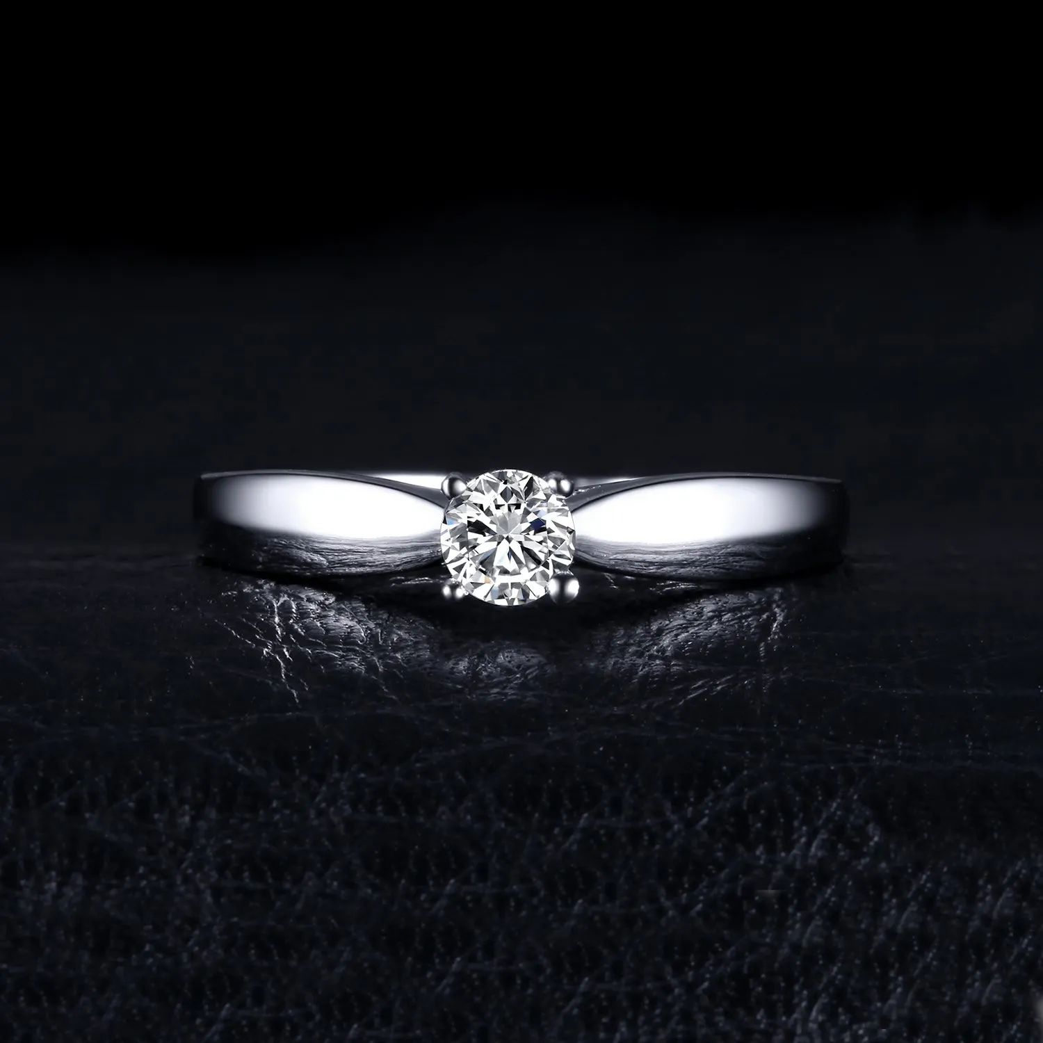 JewelryPalace Anello Donna in Argento 925, Solitario con Diamante Simulato - immagine 3