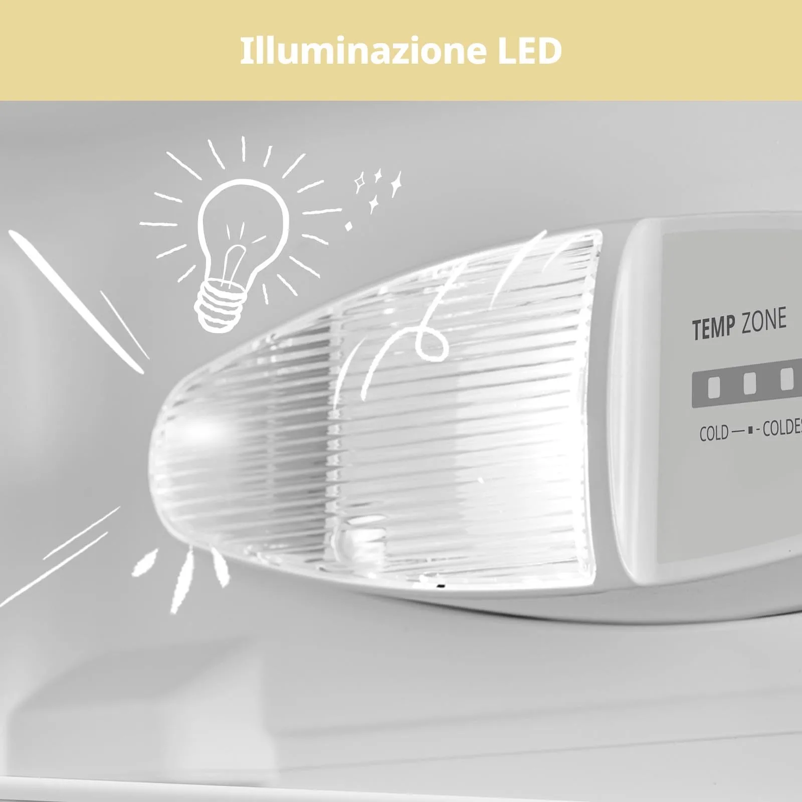 COMFEE' Frigorifero Combinato RCD113WH3EU(E) 113L Classe D, Bianco - immagine 7