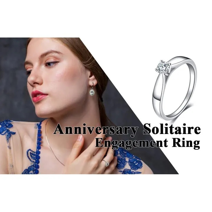 JewelryPalace Anello Donna in Argento 925 con Diamante Simulato - immagine 6