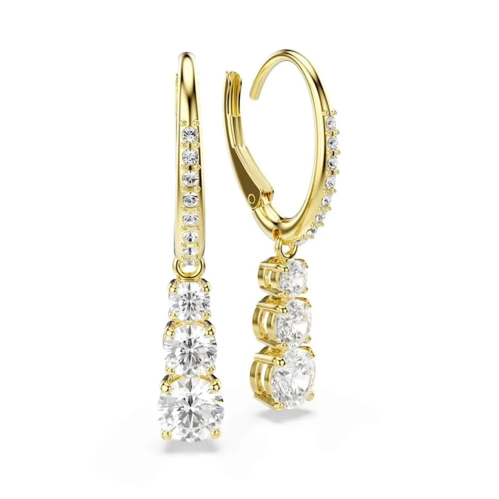 Swarovski Stilla Attract Orecchini a Cerchio con Zirconia Trasparenti, Placcatura in Tonalità Oro - immagine 7