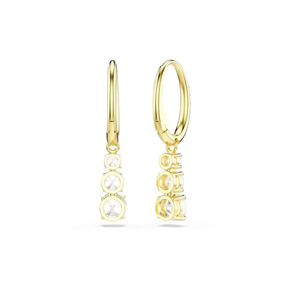 Swarovski Stilla Attract Orecchini a Cerchio con Zirconia Trasparenti, Placcatura in Tonalità Oro - immagine 8