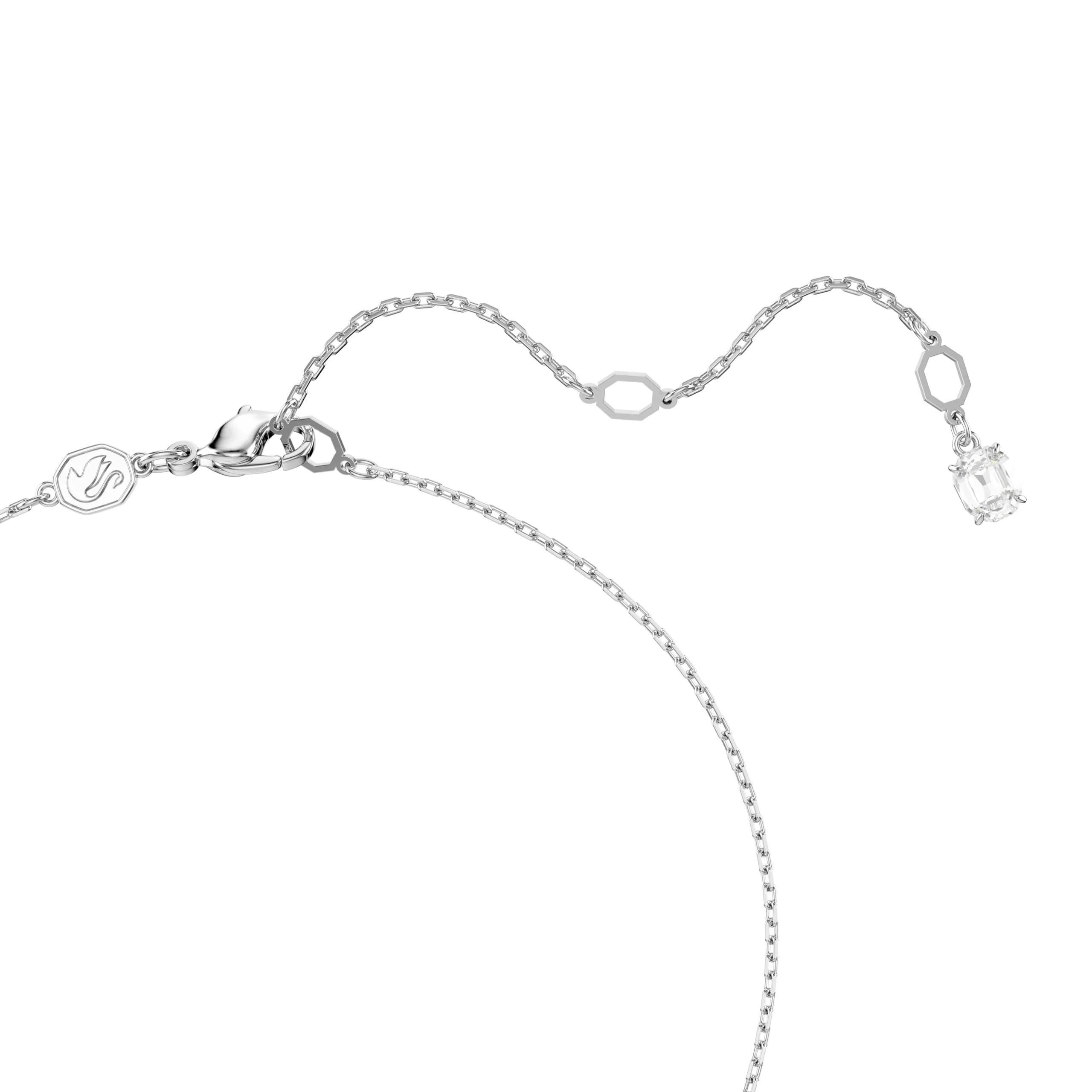 Swarovski Matrix Set, Crystal Pearl, Round Cut, White, Rhodium Plated - immagine 3