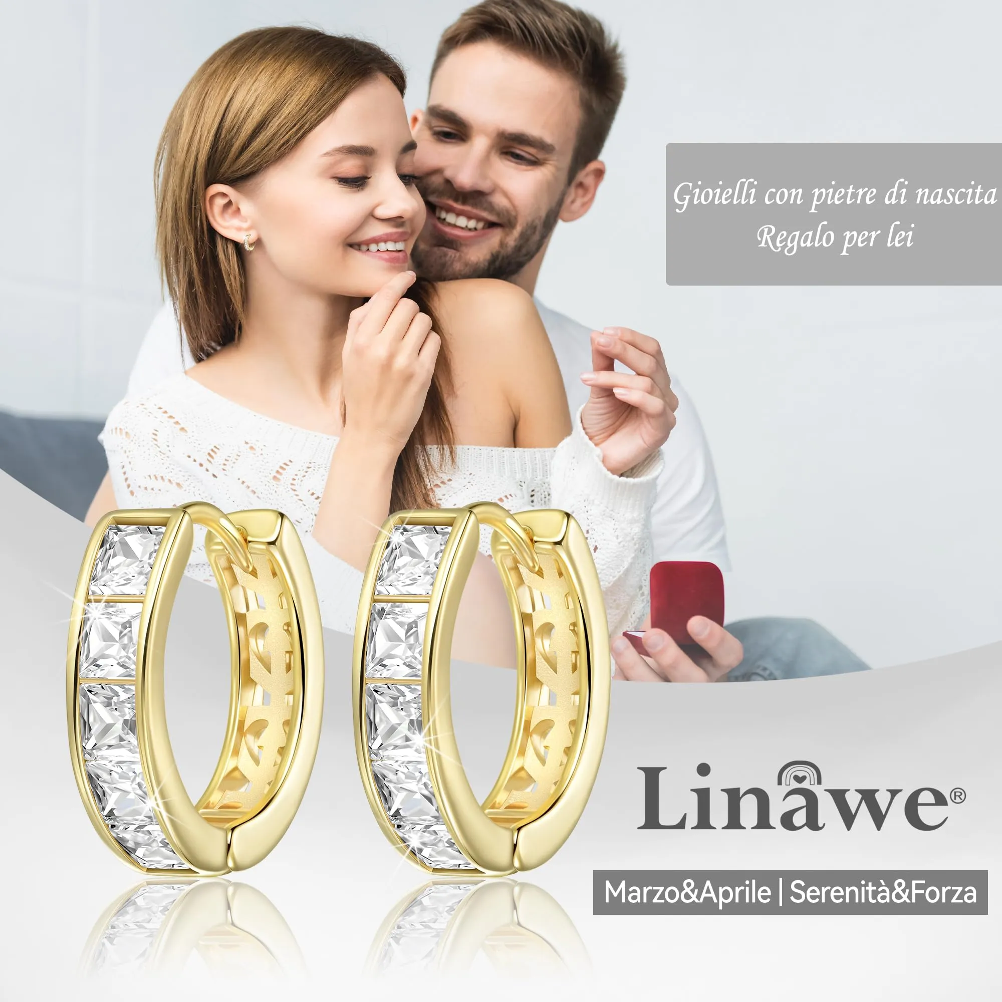 Linawe Orecchini a cerchio piccoli placcati in oro, Mini Piercing Helix Ring ipoallergenici - immagine 5