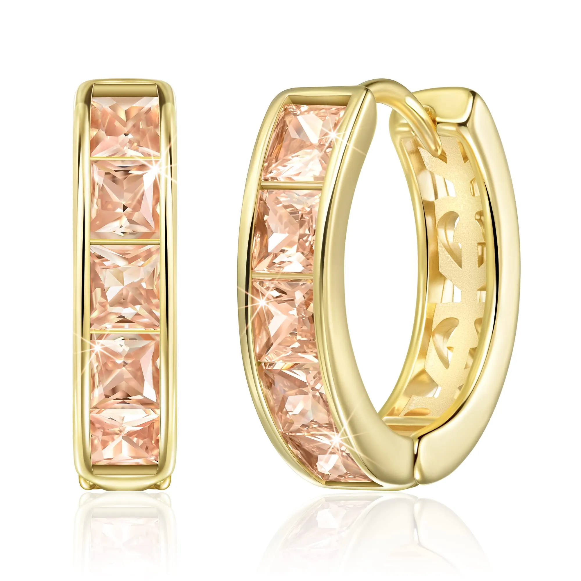 Linawe Orecchini a cerchio in oro giallo, Mini anelli helix piercing ipoallergenici per donna - immagine 1
