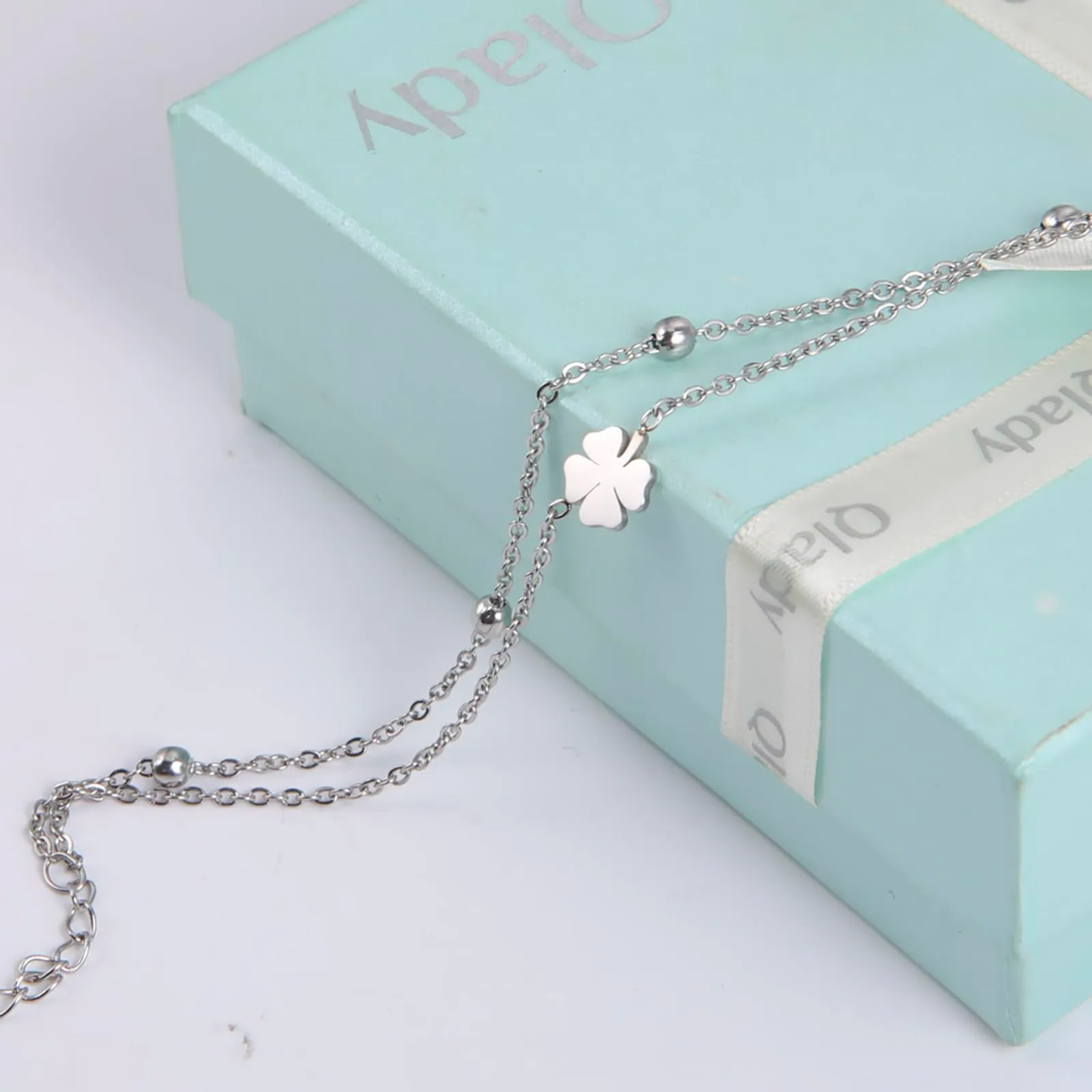 VASSAGO Bracciale da donna con quadrifoglio in acciaio inox - immagine 3