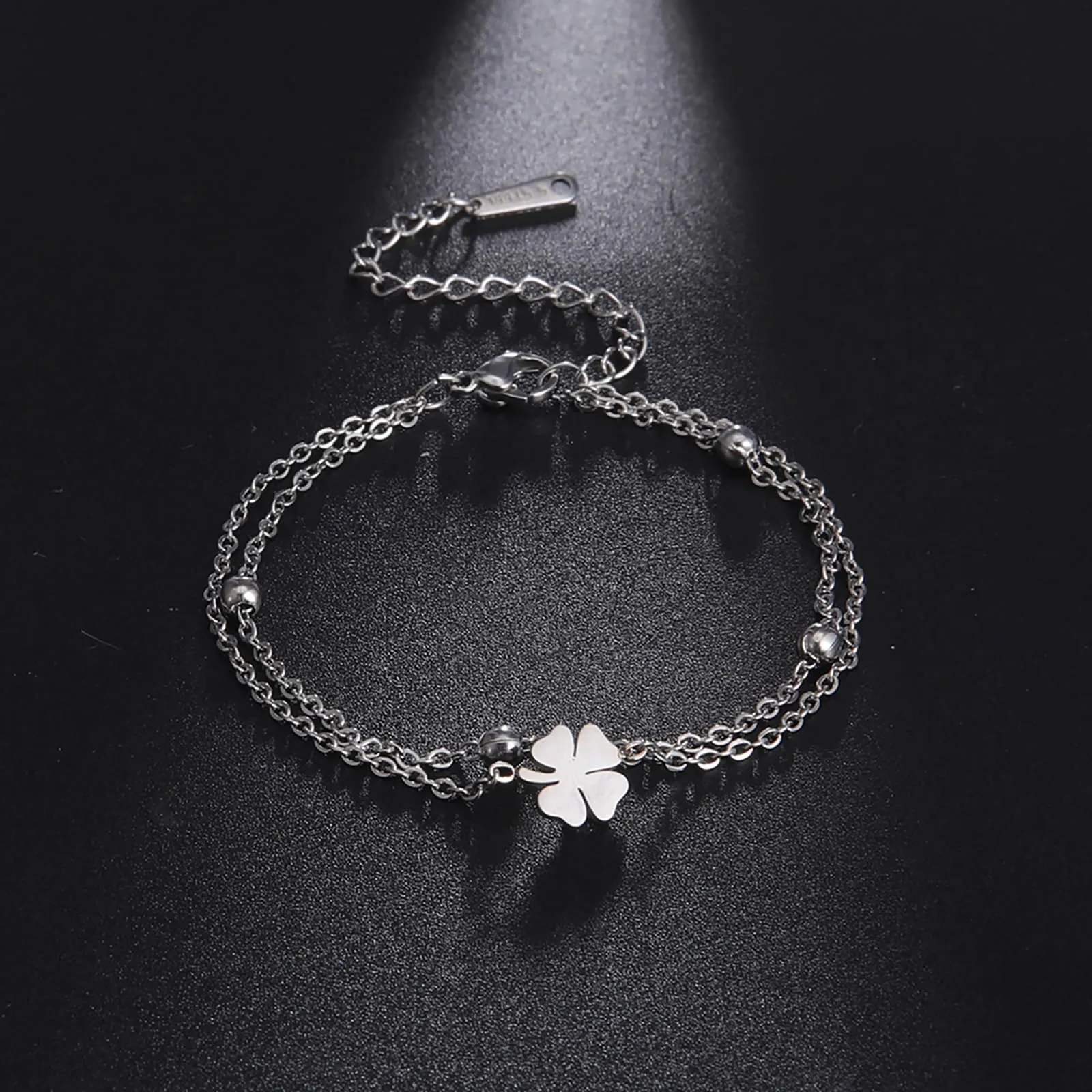 VASSAGO Bracciale da donna con quadrifoglio in acciaio inox - immagine 9