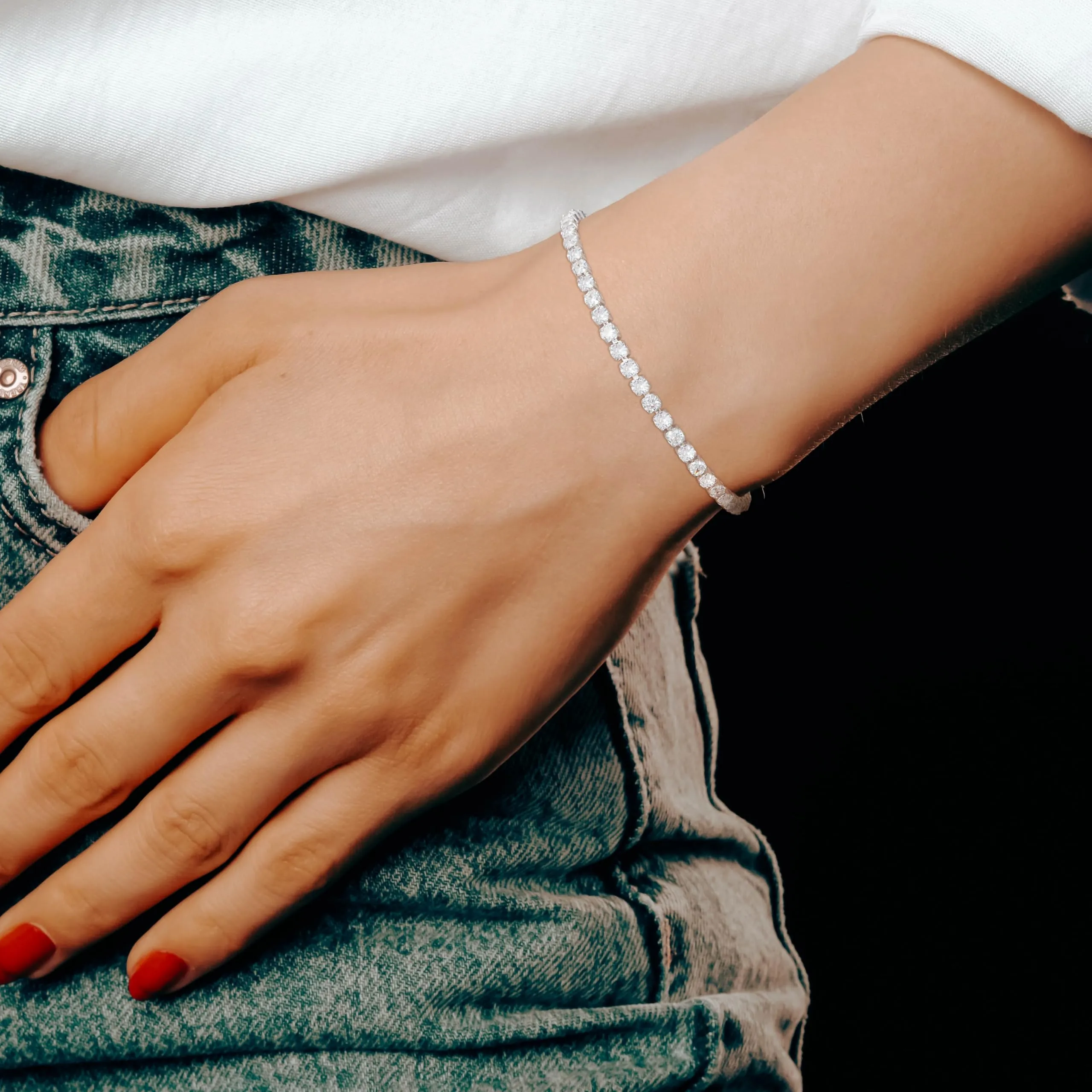 Aretas Bracciale da donna in argento Sterling 925, regolabile, 16+5 cm - immagine 4
