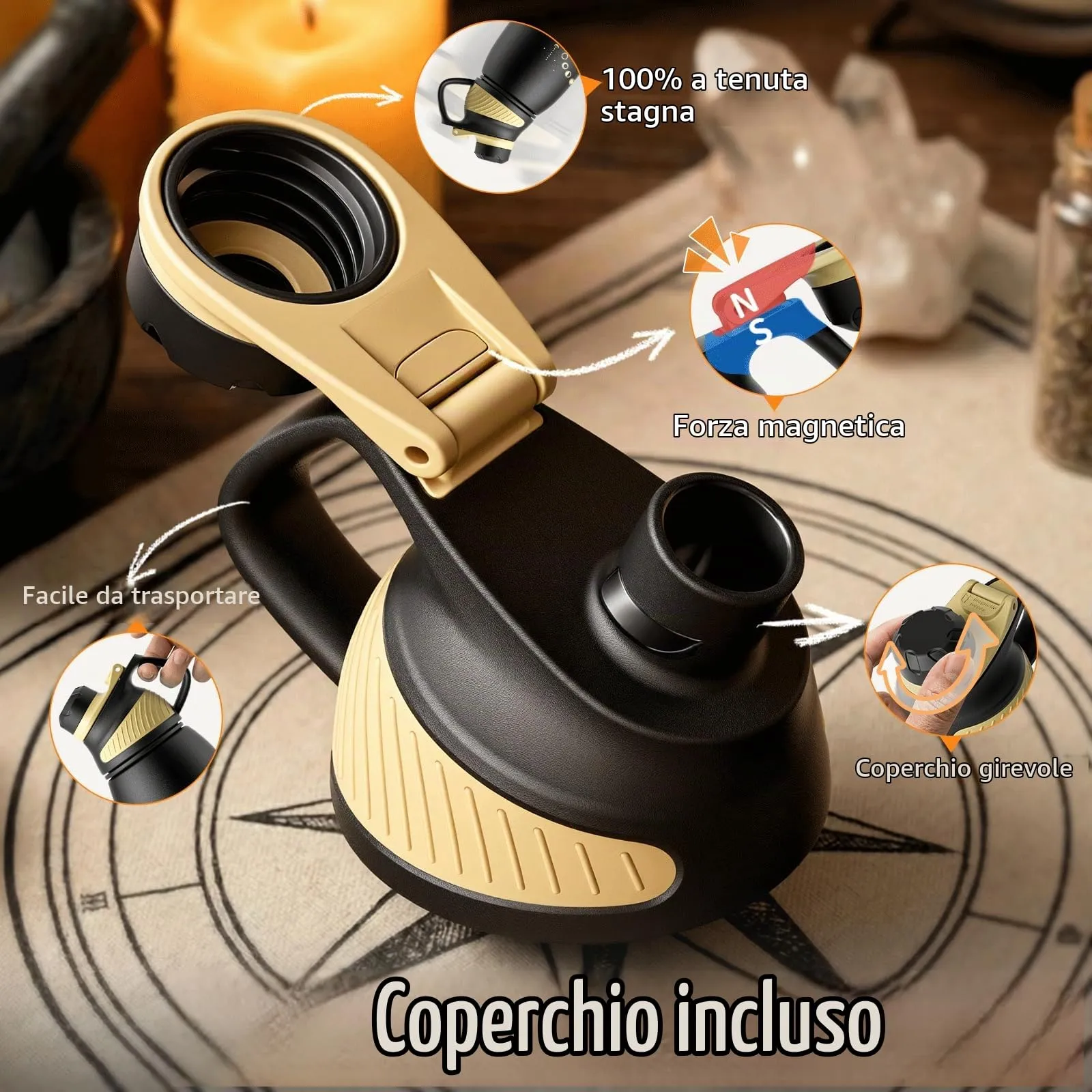 Fjbottle Borraccia Termica in Acciaio Inox 1L con Tappo Magnetico - immagine 2