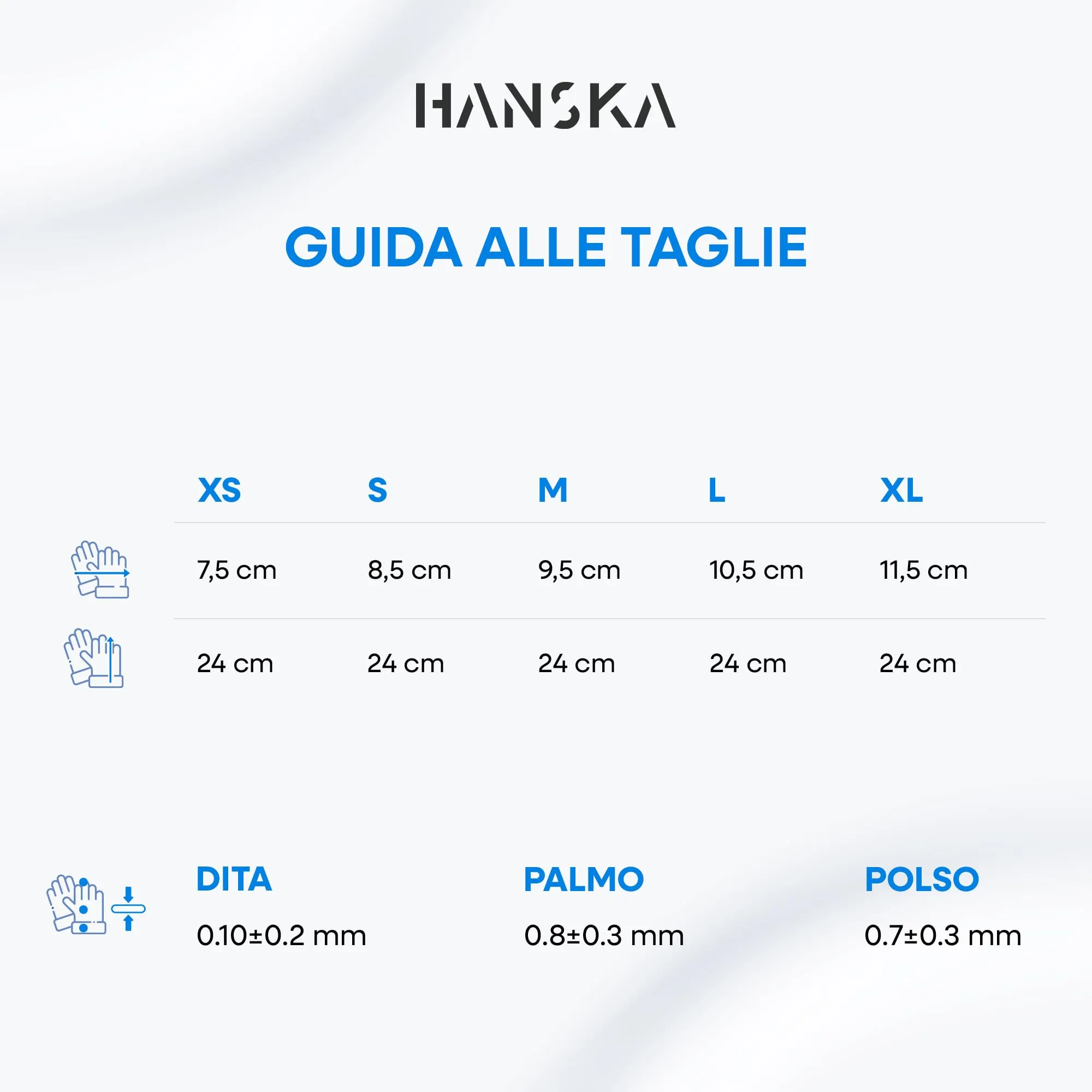 HANSKA Guanti Monouso in Nitrile Blu, Senza Polvere, Ambidestri, Non Sterili, XS (1000 pezzi) - immagine 5