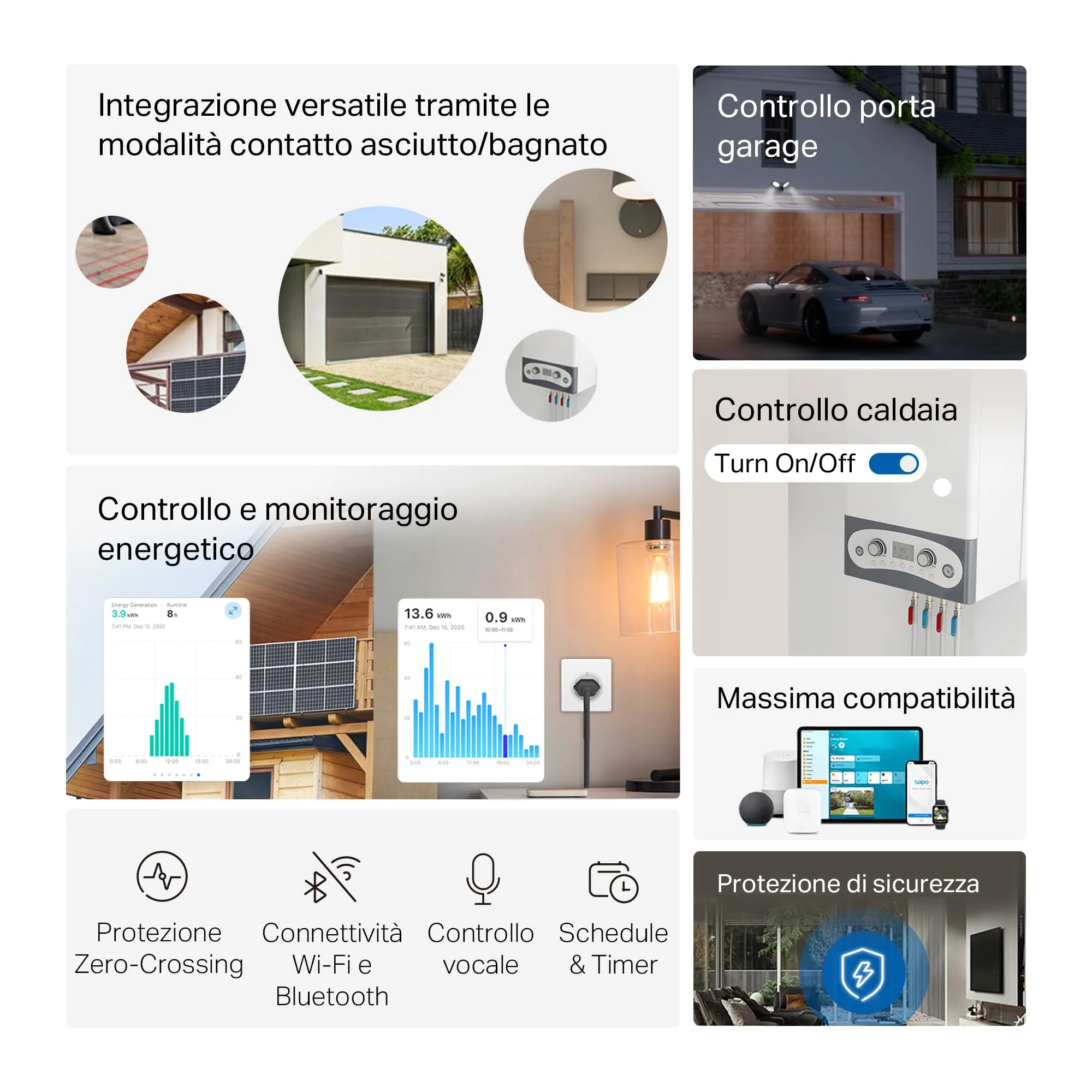 Tapo S110E Interruttore Smart WiFi Bluetooth Contatto Secco Bagnato - immagine 2