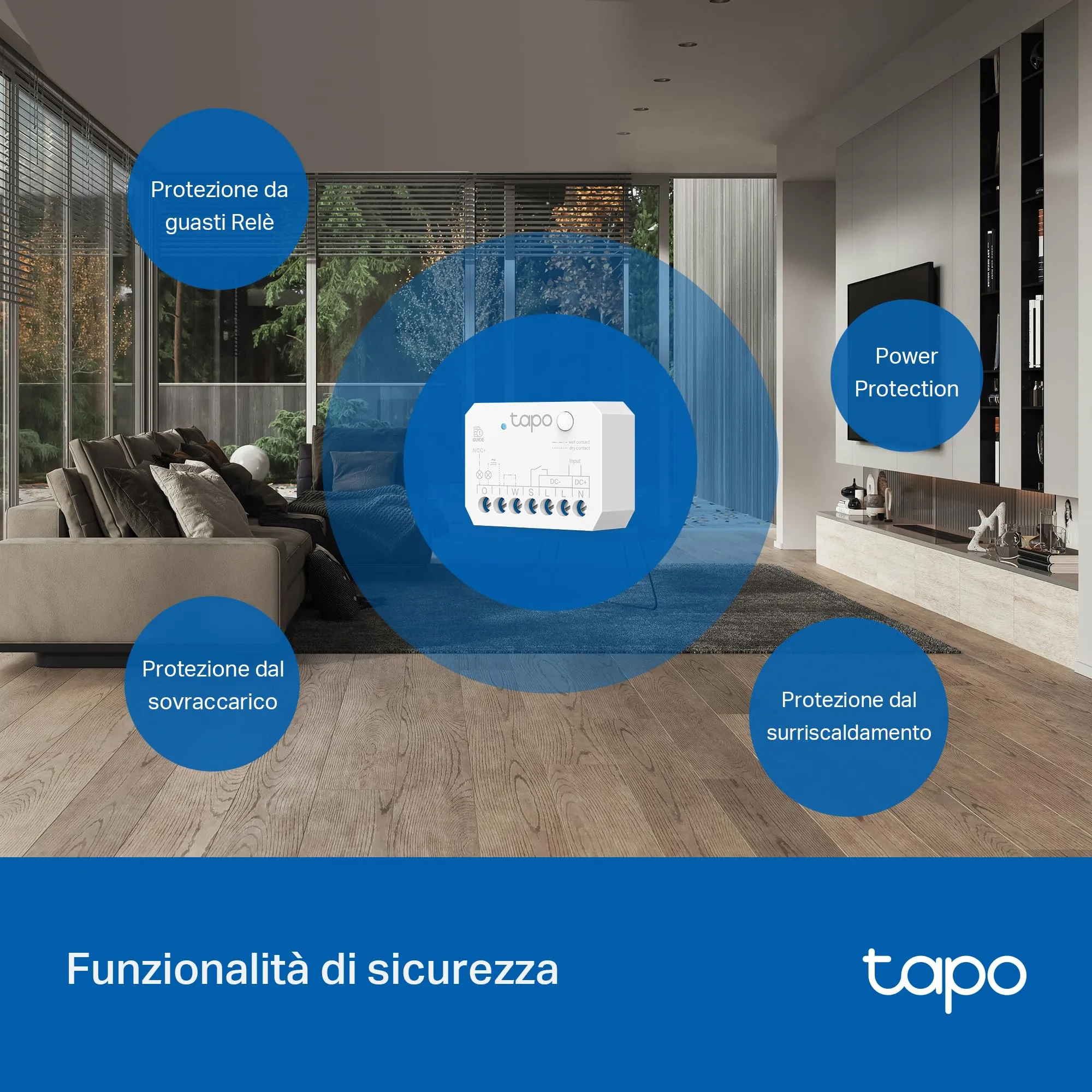Tapo S110E Interruttore Smart WiFi Bluetooth Contatto Secco Bagnato - immagine 9