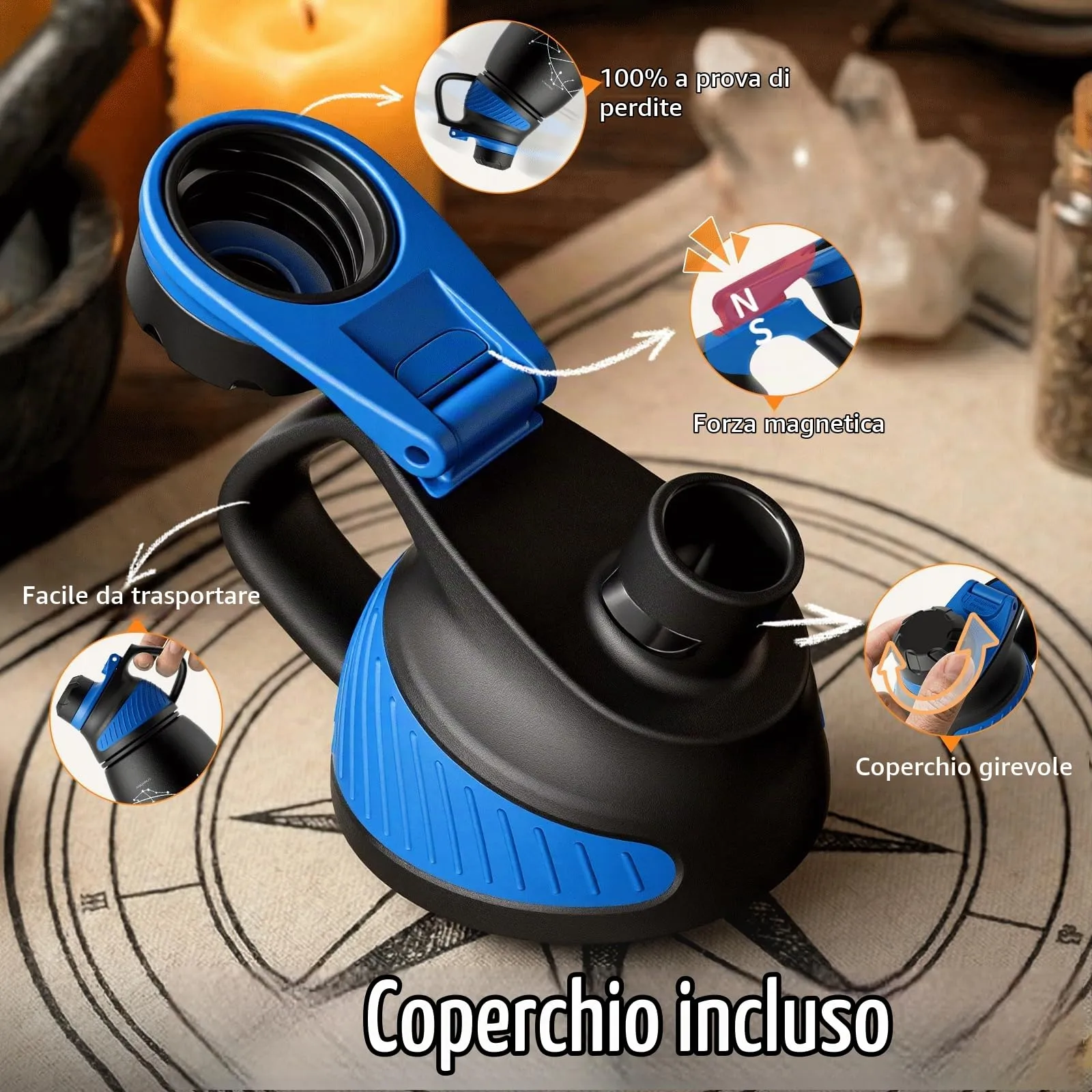 Fjbottle Borraccia Termica in Acciaio Inox 1L con Tappo Magnetico - immagine 2