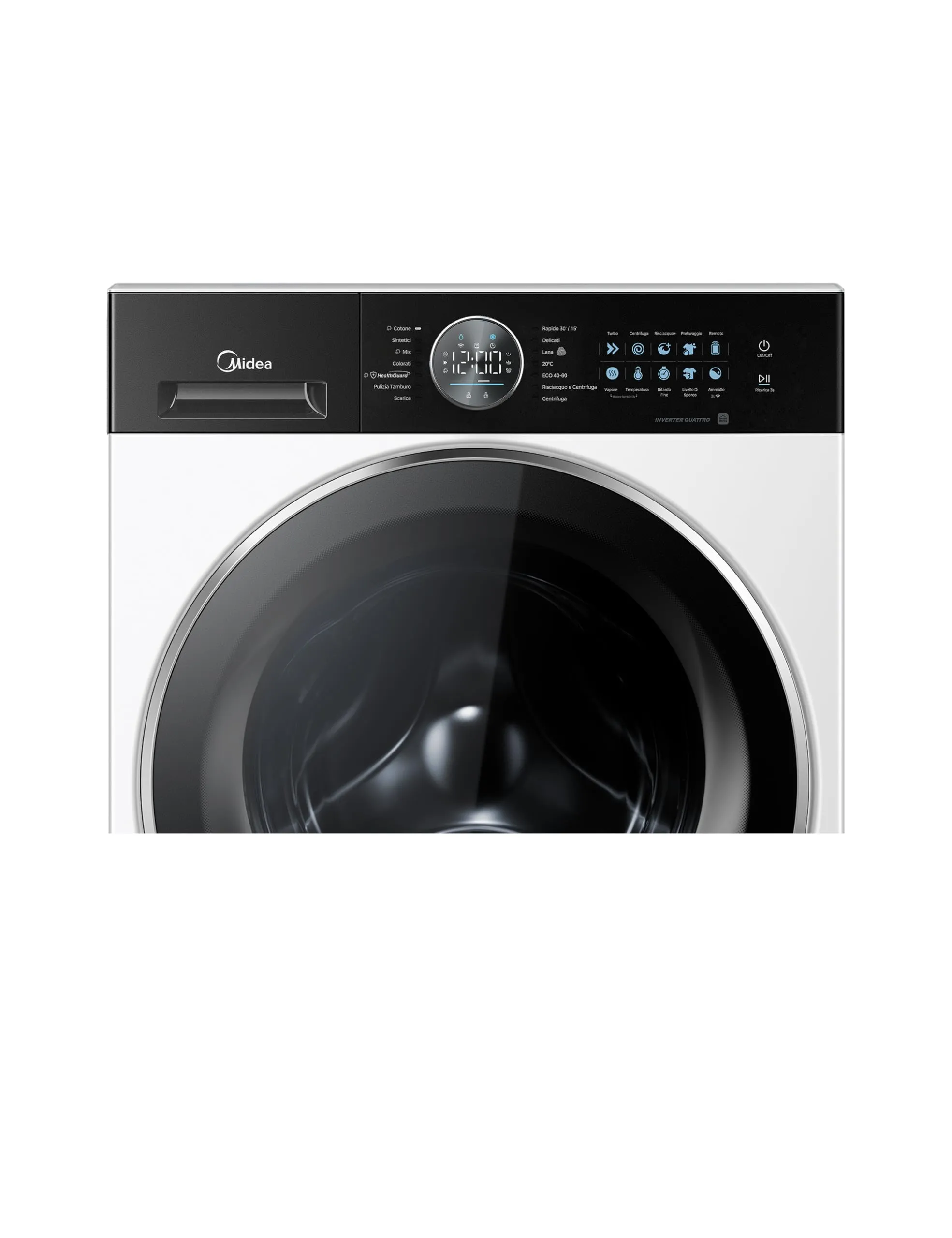 Midea Lavatrice 10 kg Classe A-30% 1400 Giri Silent Inverter Motor MF21EW100B Bianco - immagine 3
