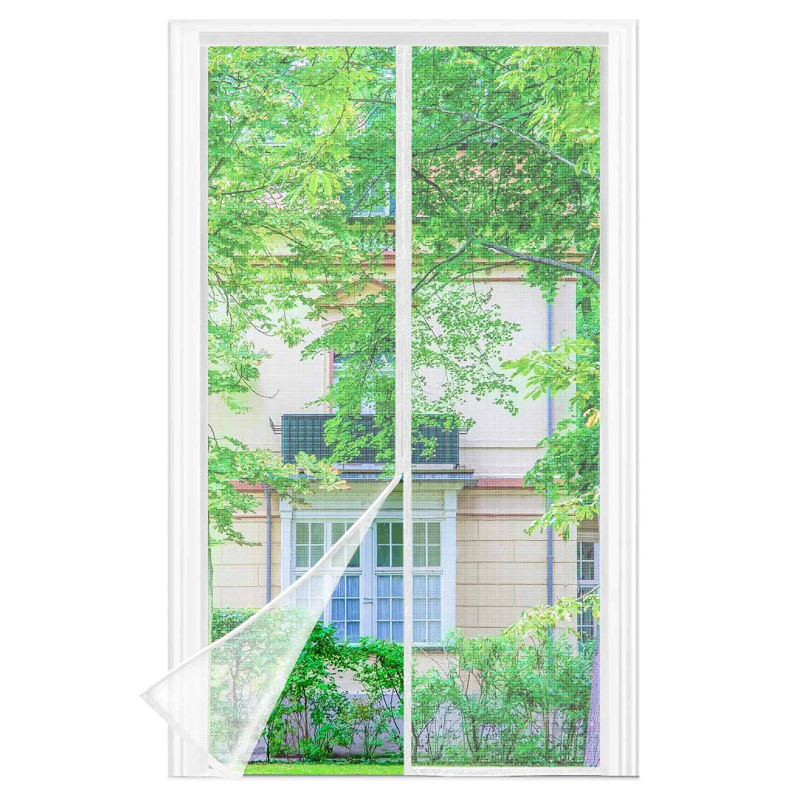 Berssen Zanzariera Magnetica, 75 x 200 cm, Rete Fine, Bianco - immagine 1