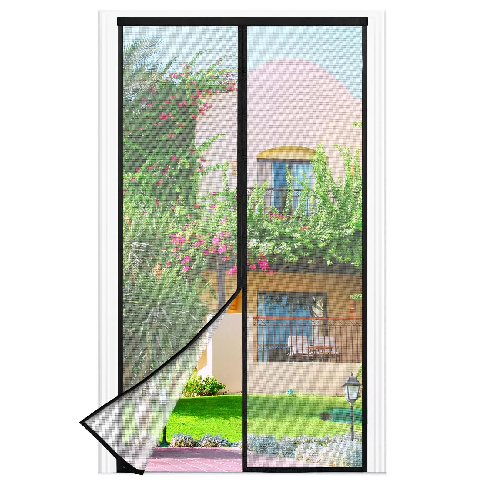 berssen Zanzariera Magnetica per Porta e Finestra, 95 x 215 cm, Nero - immagine 1