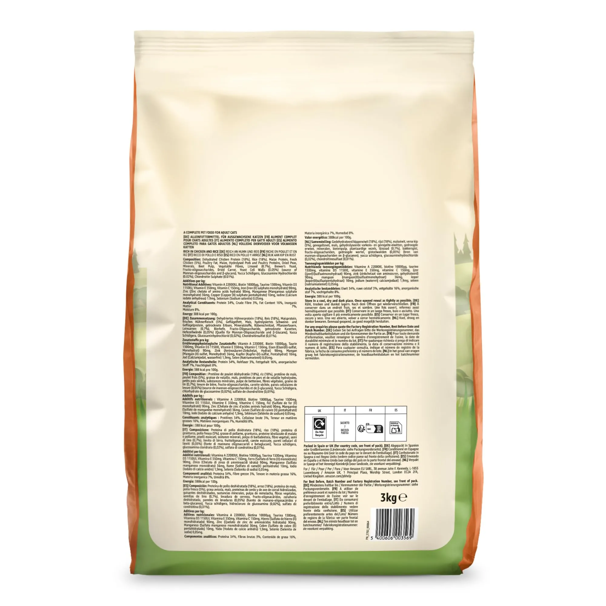 by Amazon Alimento secco completo per gatti adulti pollo e riso, 3kg - immagine 8