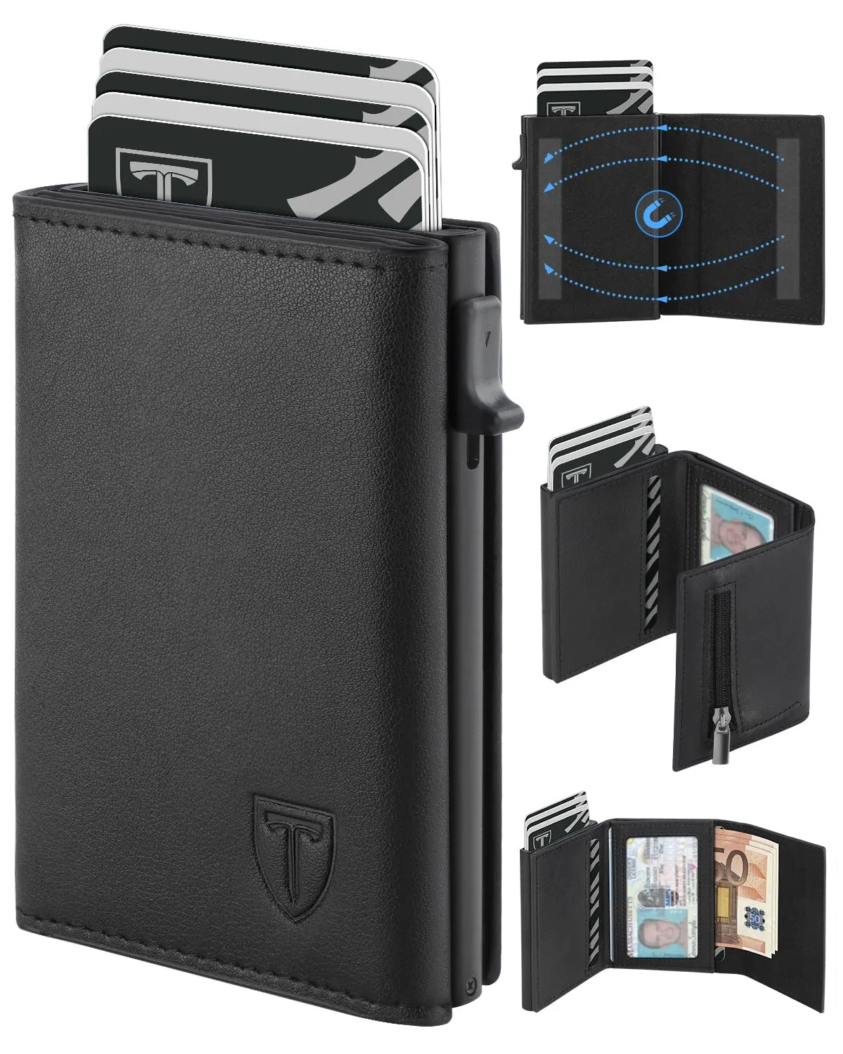 TEEHON Portafoglio Uomo Slim con RFID e Portamonete - immagine 1