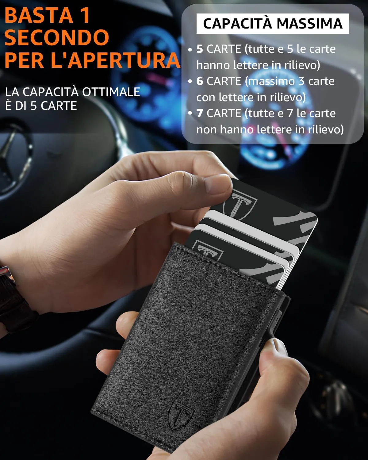 TEEHON Portafoglio Uomo Slim con RFID e Portamonete - immagine 4