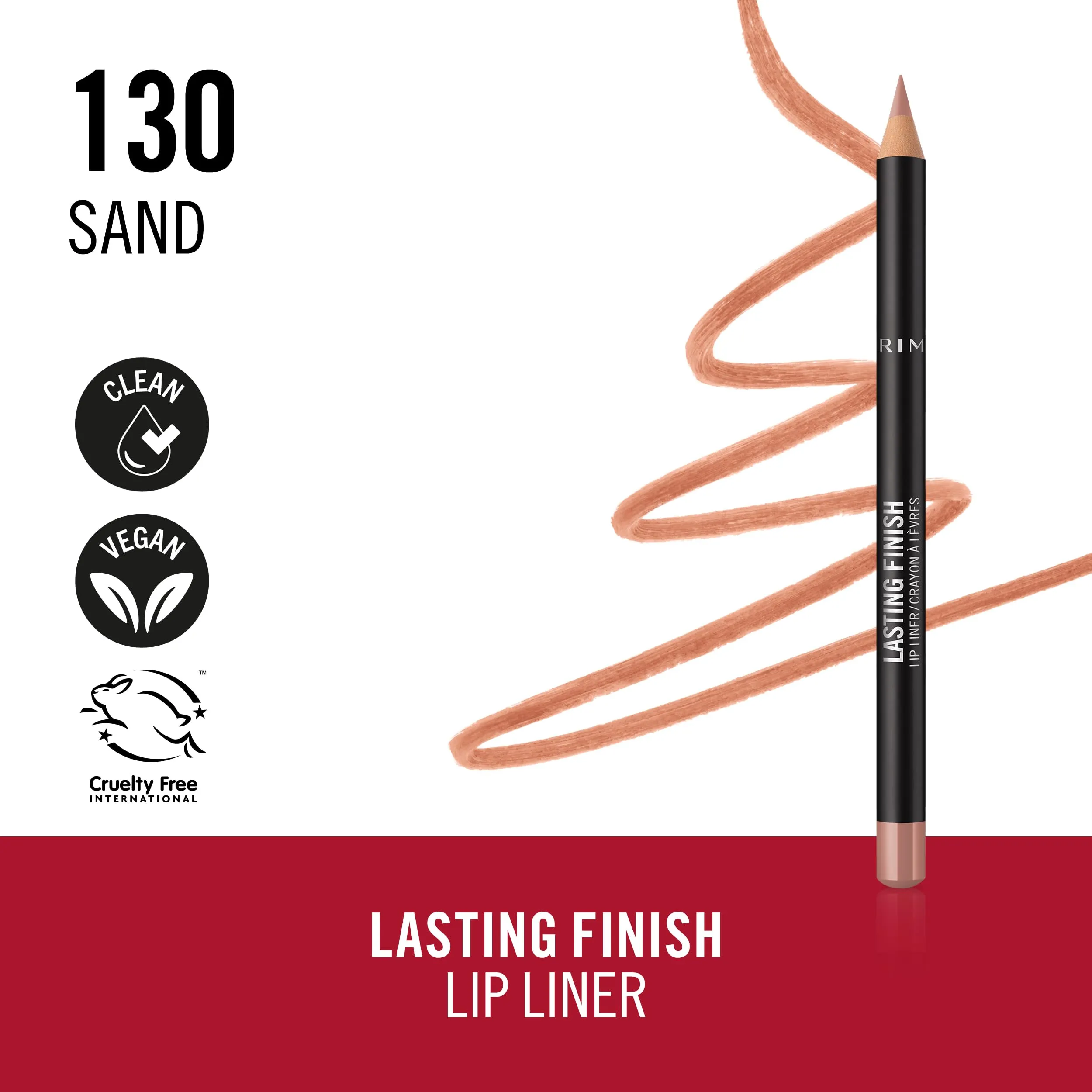 Rimmel London Lasting Finish Lip Liner - 130 Sand, 1.2 g - immagine 3