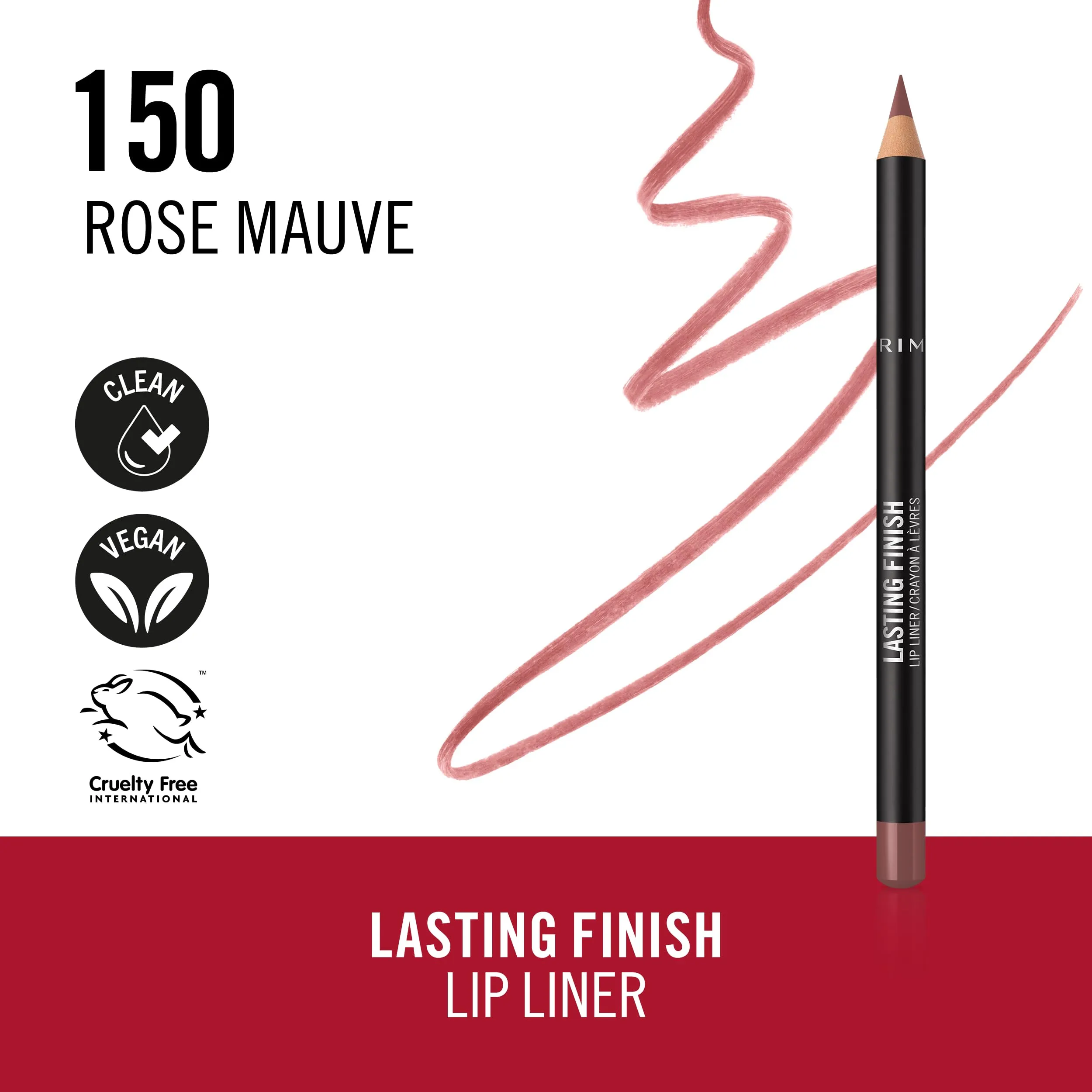 Rimmel London Lasting Finish Lip Liner, 150 Rose Mauve, 1.2 g - immagine 3