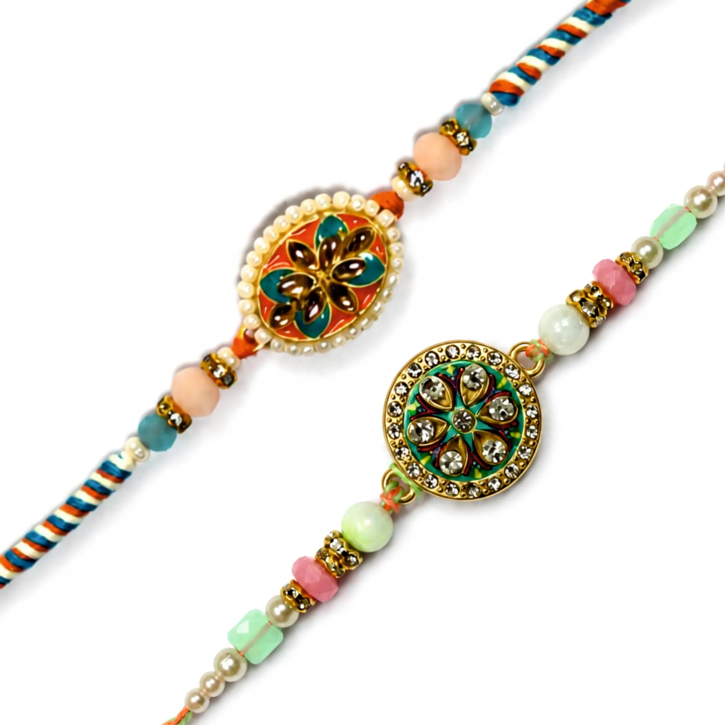 DEV SANKET Rakhi Set with Roli Chawal for Bhaiya Bhabhi - immagine 1