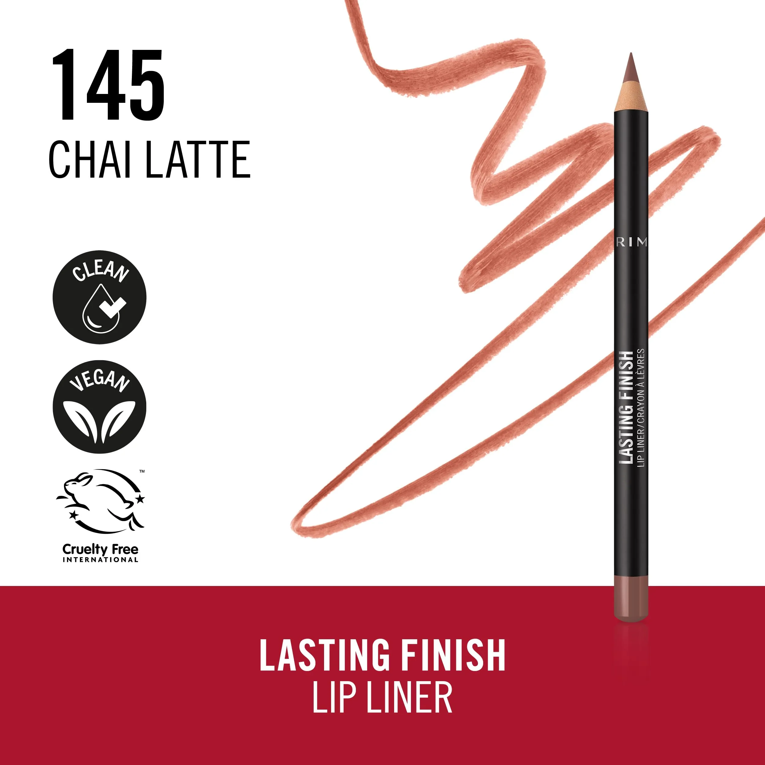 Rimmel London Lasting Finish Lip Liner - 145 Chai Latte, 1.2 g - immagine 3