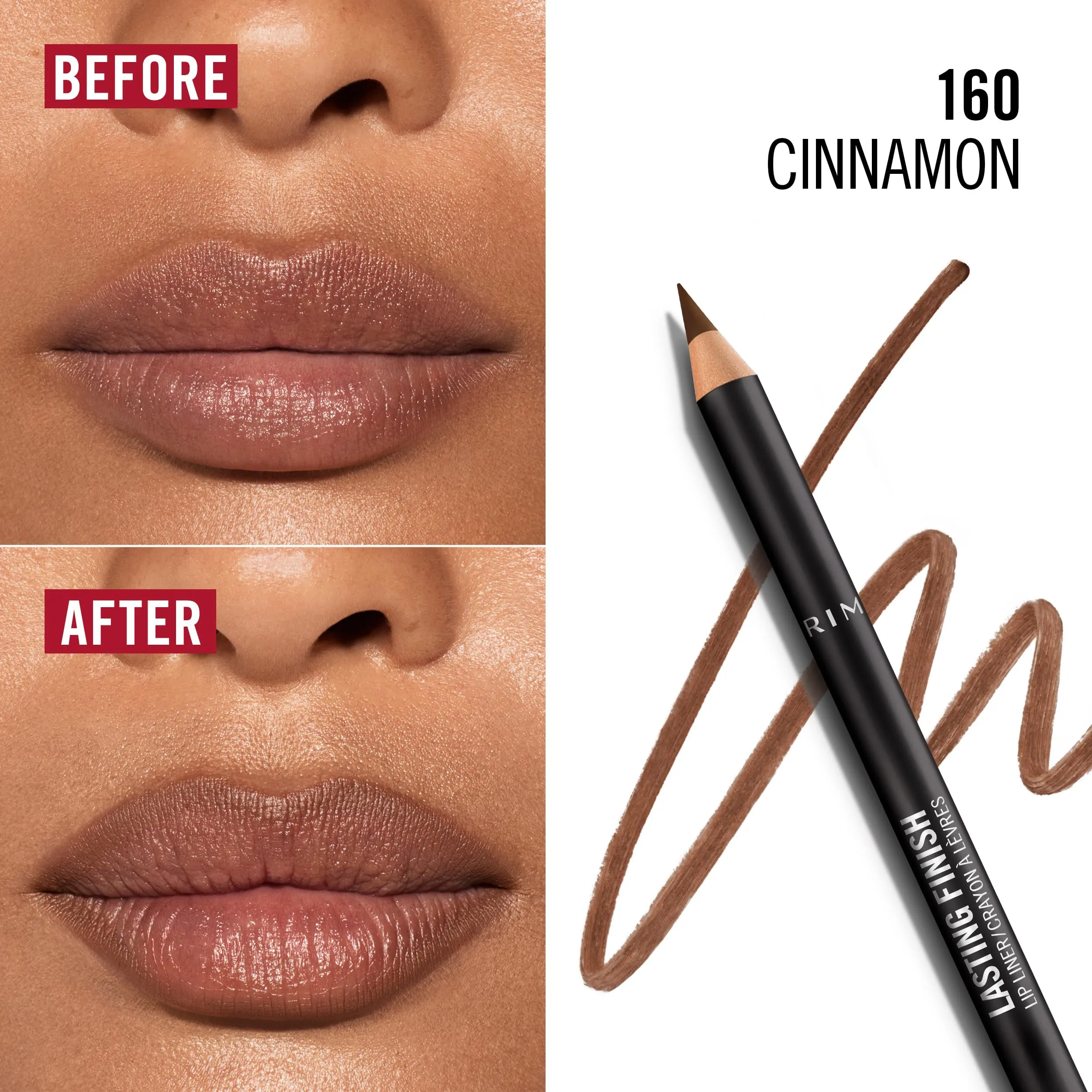 Rimmel London Lasting Finish Lip Liner - 160 Cinnamon, 1.2 g - immagine 4