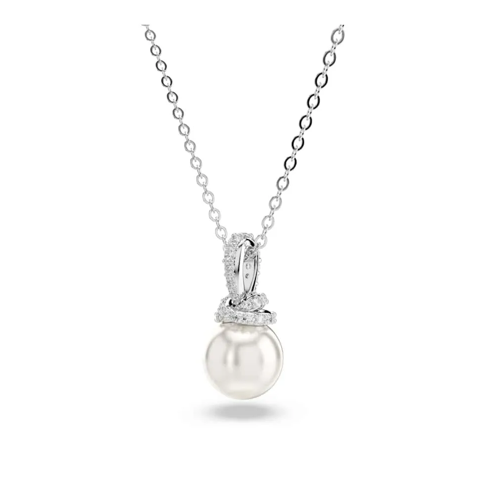 Swarovski Originally Set, Pavé Crystal Pearl, Bianco Placcato Rodio - immagine 5