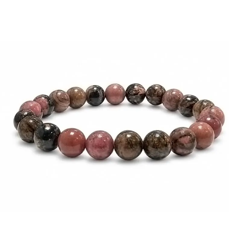 TENET Bracciale in Rodonite naturale, 8 mm - immagine 1