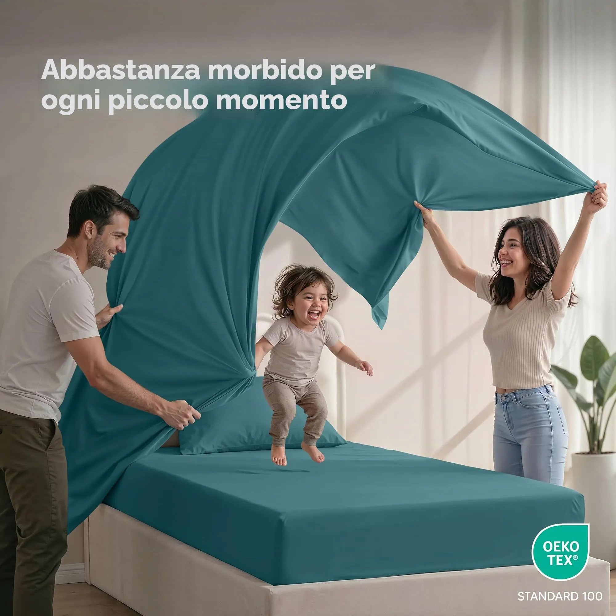 Utopia Bedding Set di lenzuola in microfibra, 3 pezzi, Twin XL, Blu Denim - immagine 5