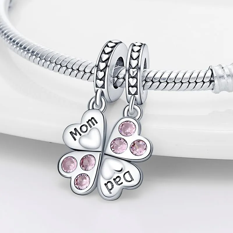 KUNSIR Ciondolo in Argento Sterling 925 con Cubic Zirconia per Braccialetti e Collane Europei - immagine 2