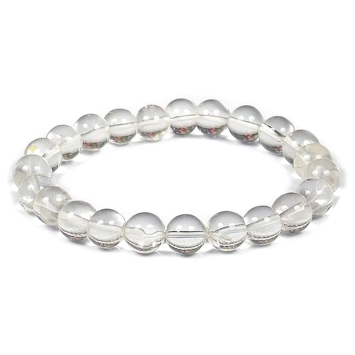 TENET Bracciale in Quarzo Ialino Cristallo di Rocca, 8 mm - immagine 1