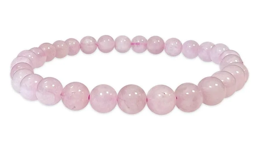TENET Bracciale a sfere in Quarzo Rosa, 6 mm - immagine 1