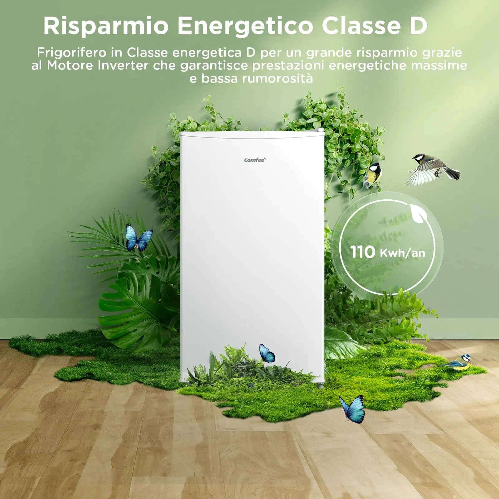 COMFEE' Frigorifero Piccolo con Freezer 80L, Bianco RCD80WH3(E) - immagine 3