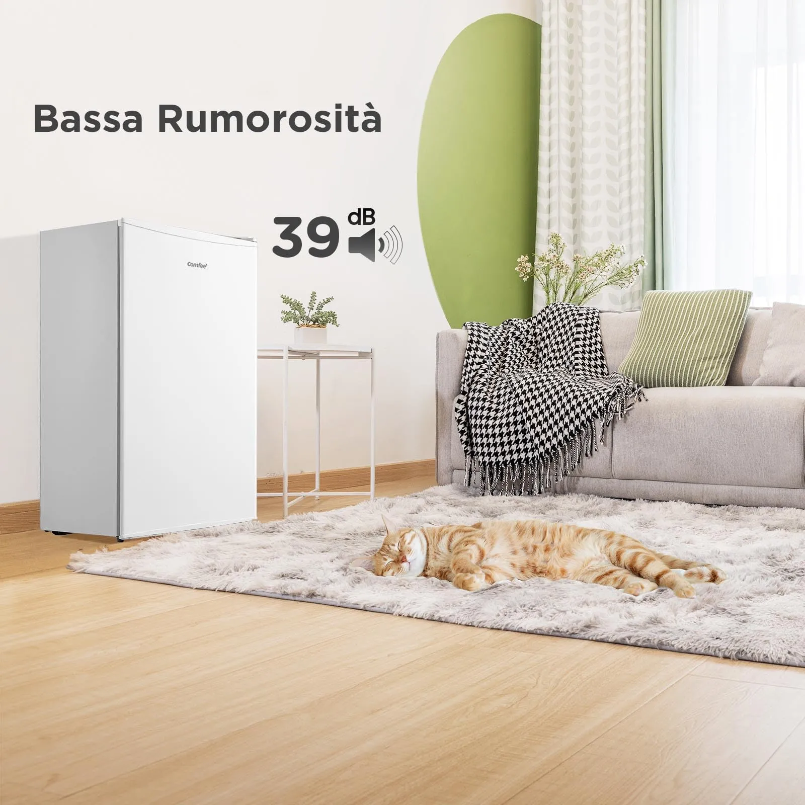 COMFEE' Frigorifero Piccolo con Freezer 80L, Bianco RCD80WH3(E) - immagine 4